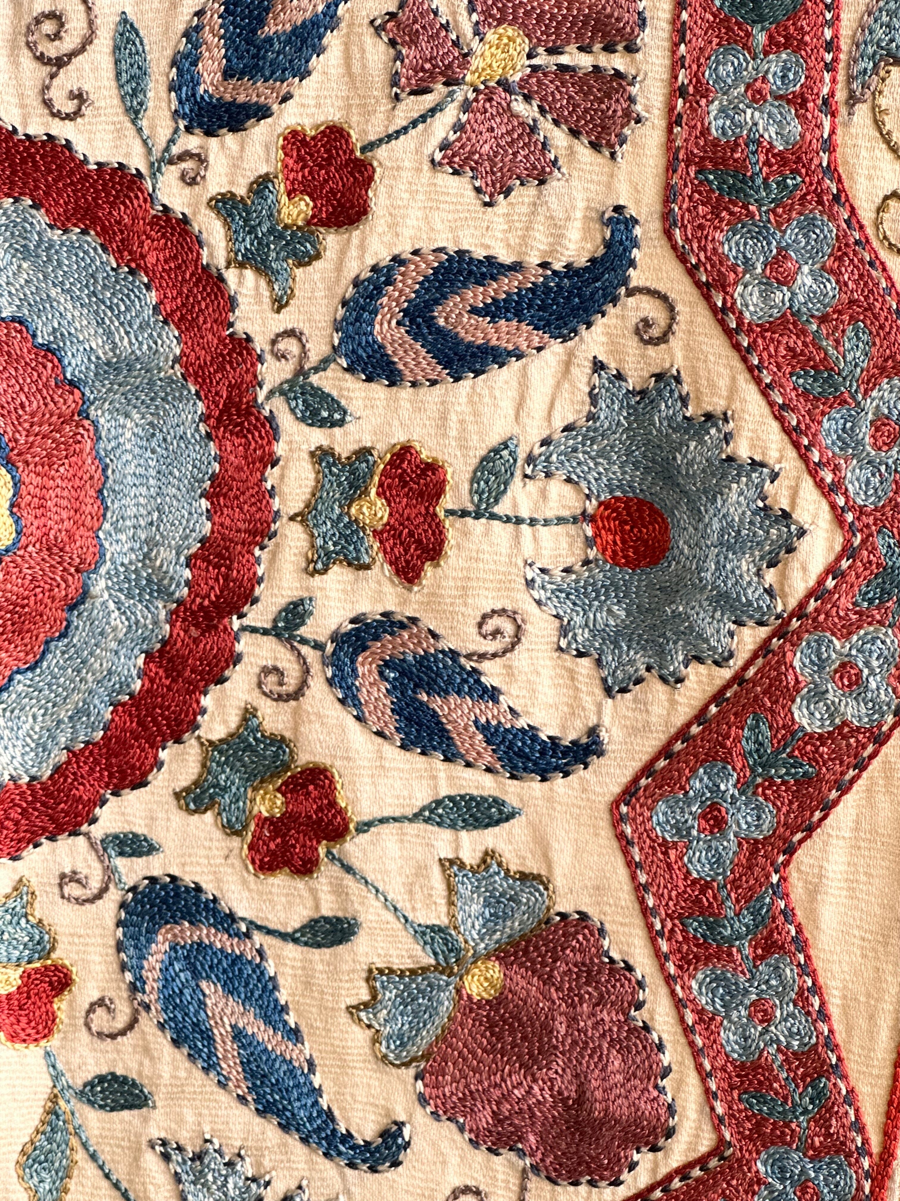 Hand Stitched Suzani (CSSU061723 | 84 x 60") Suzani Aziz Suzani