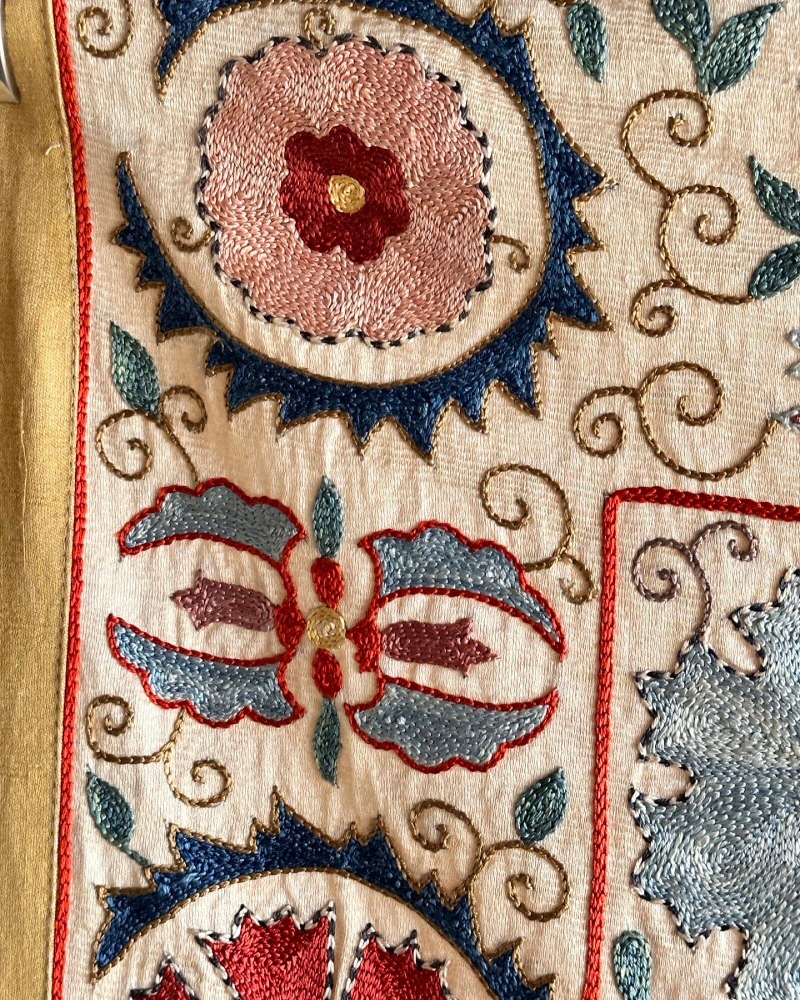 Hand Stitched Suzani (CSSU061723 | 84 x 60") Suzani Aziz Suzani