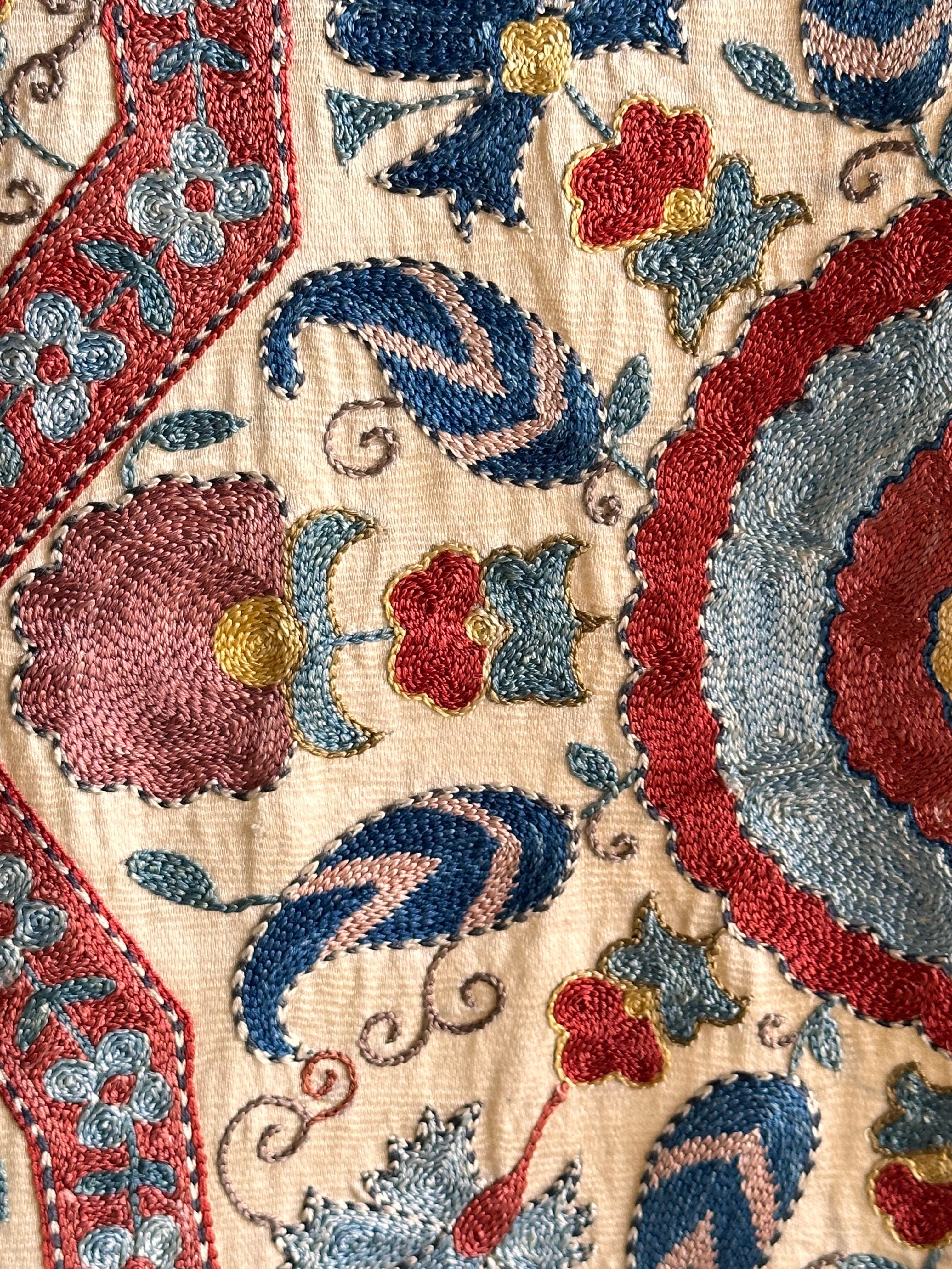 Hand Stitched Suzani (CSSU061723 | 84 x 60") Suzani Aziz Suzani