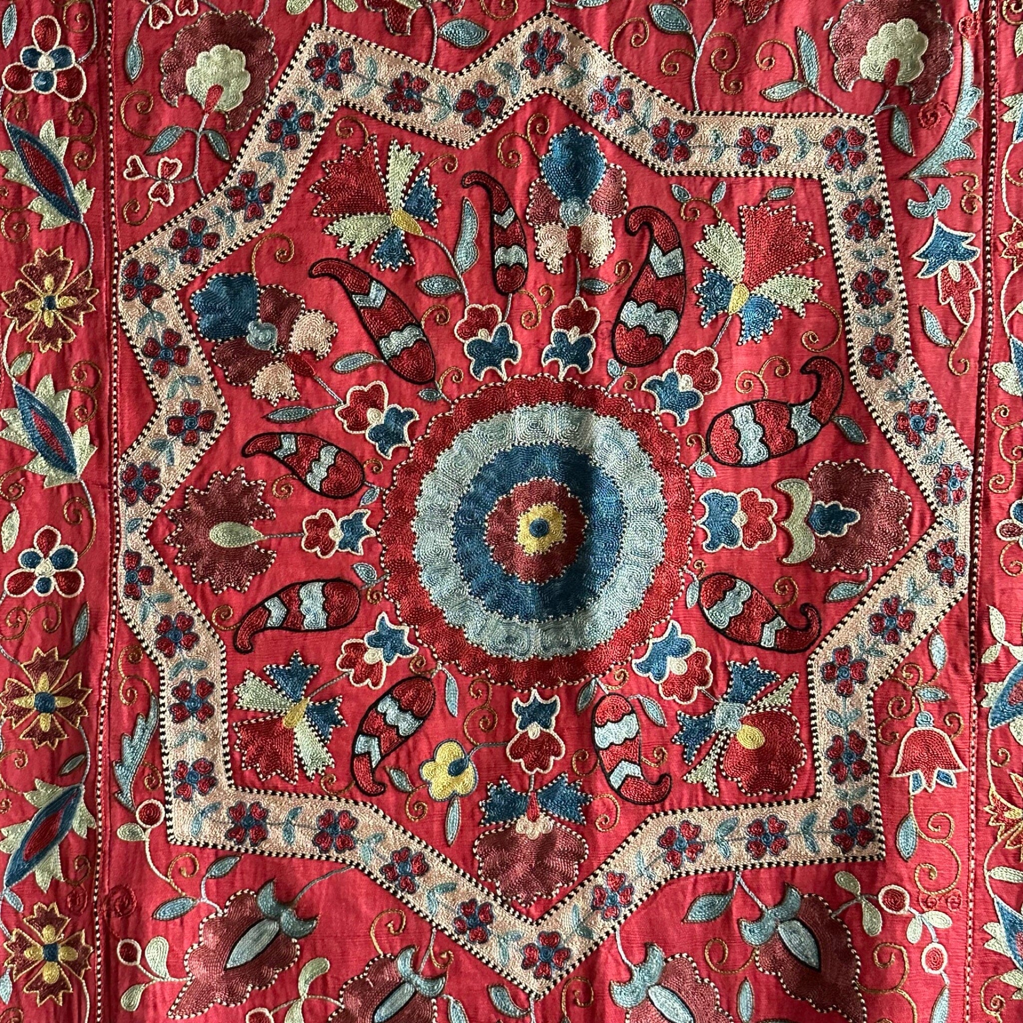 Hand Stitched Suzani (CSSU062023 | 91 x 62") Suzani Aziz Suzani