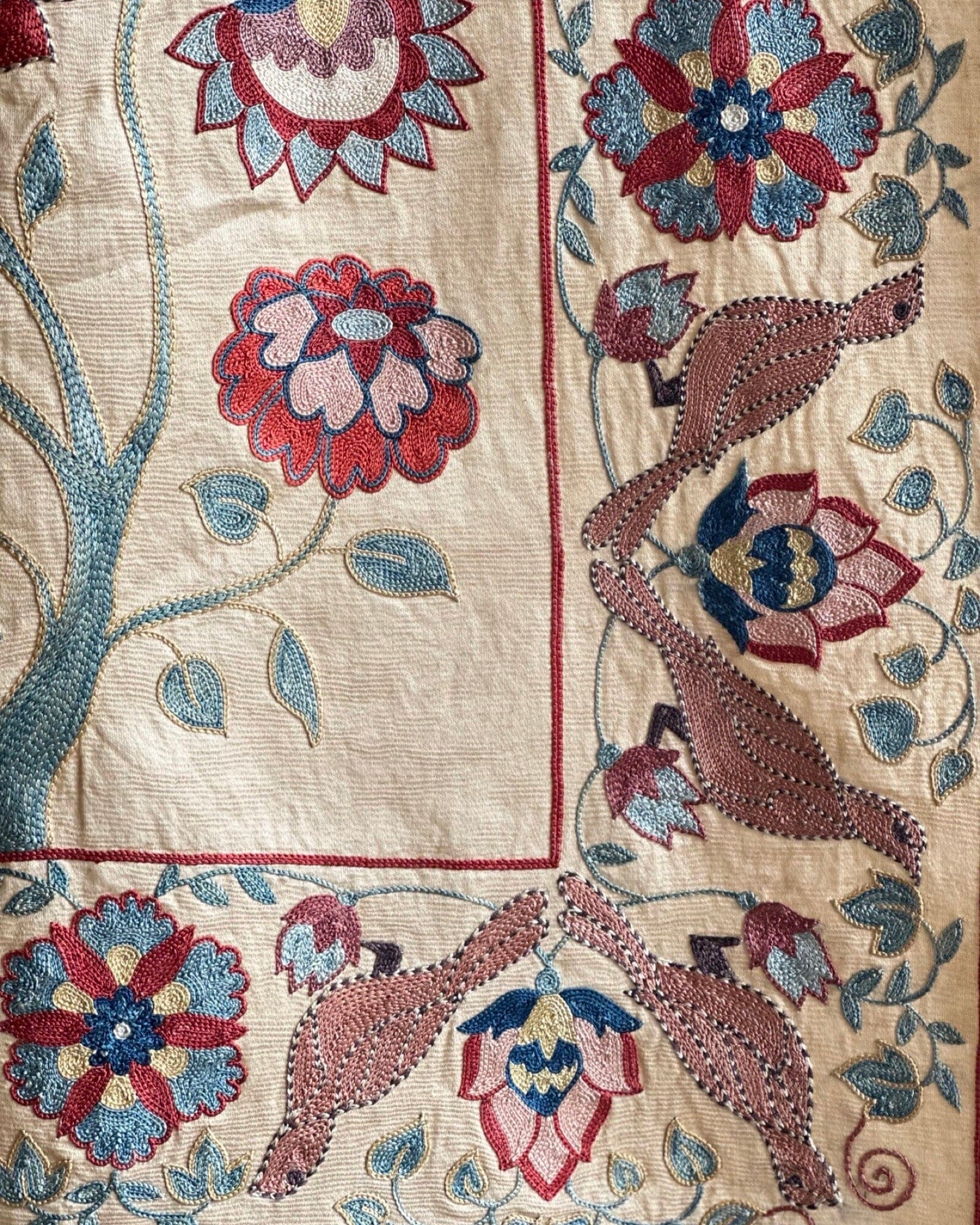 Hand Stitched Suzani (CSSU062123 | 89 x 60") Suzani Aziz Suzani