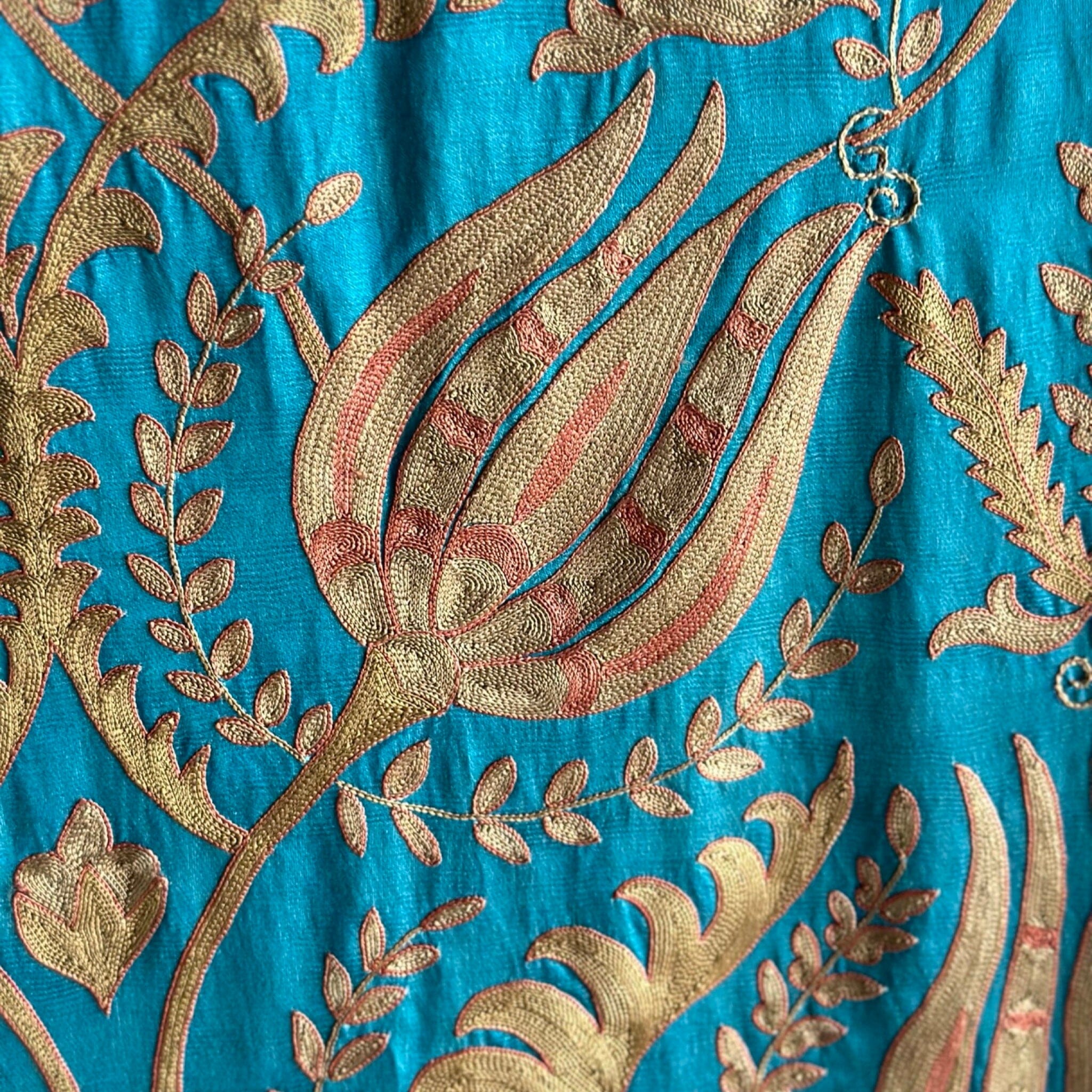 Hand Stitched Suzani (CSSU062223 | 98 x 59") Suzani Aziz Suzani