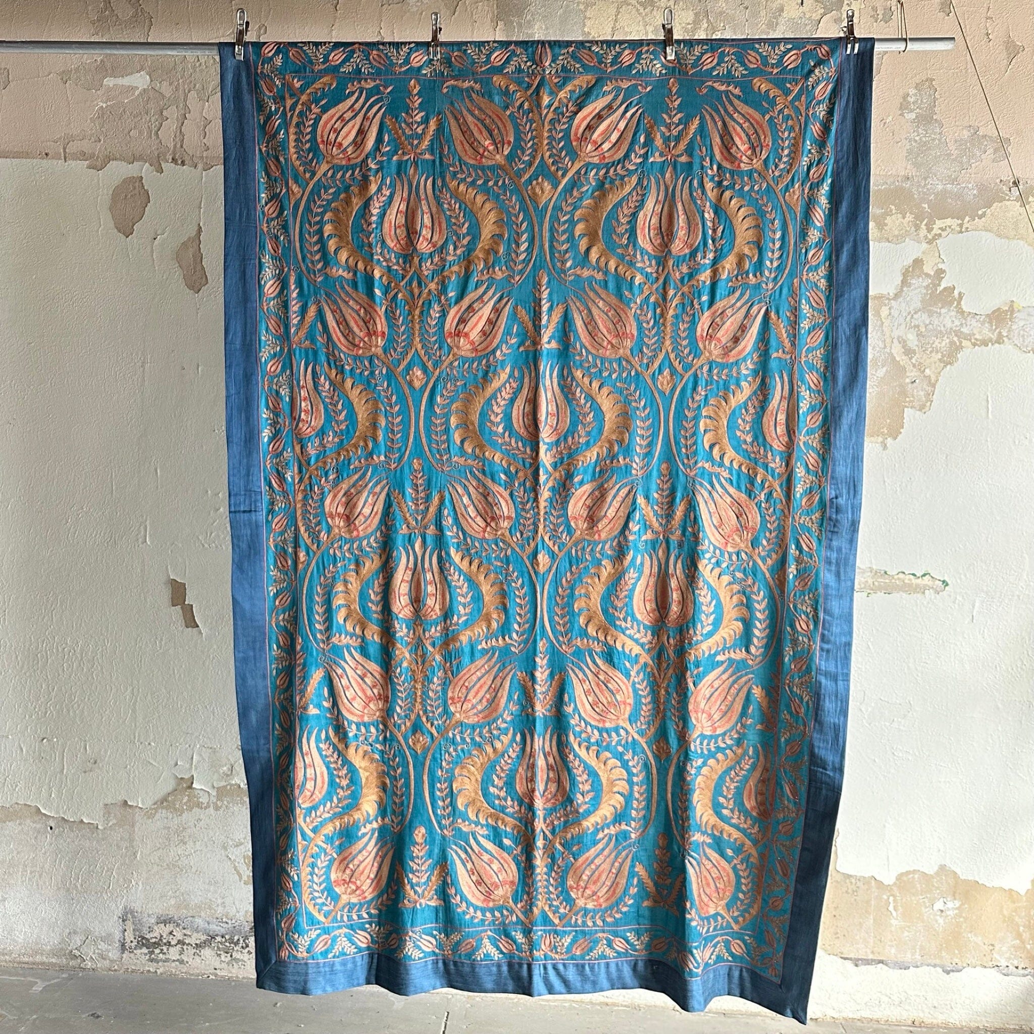 Hand Stitched Suzani (CSSU062223 | 98 x 59") Suzani Aziz Suzani