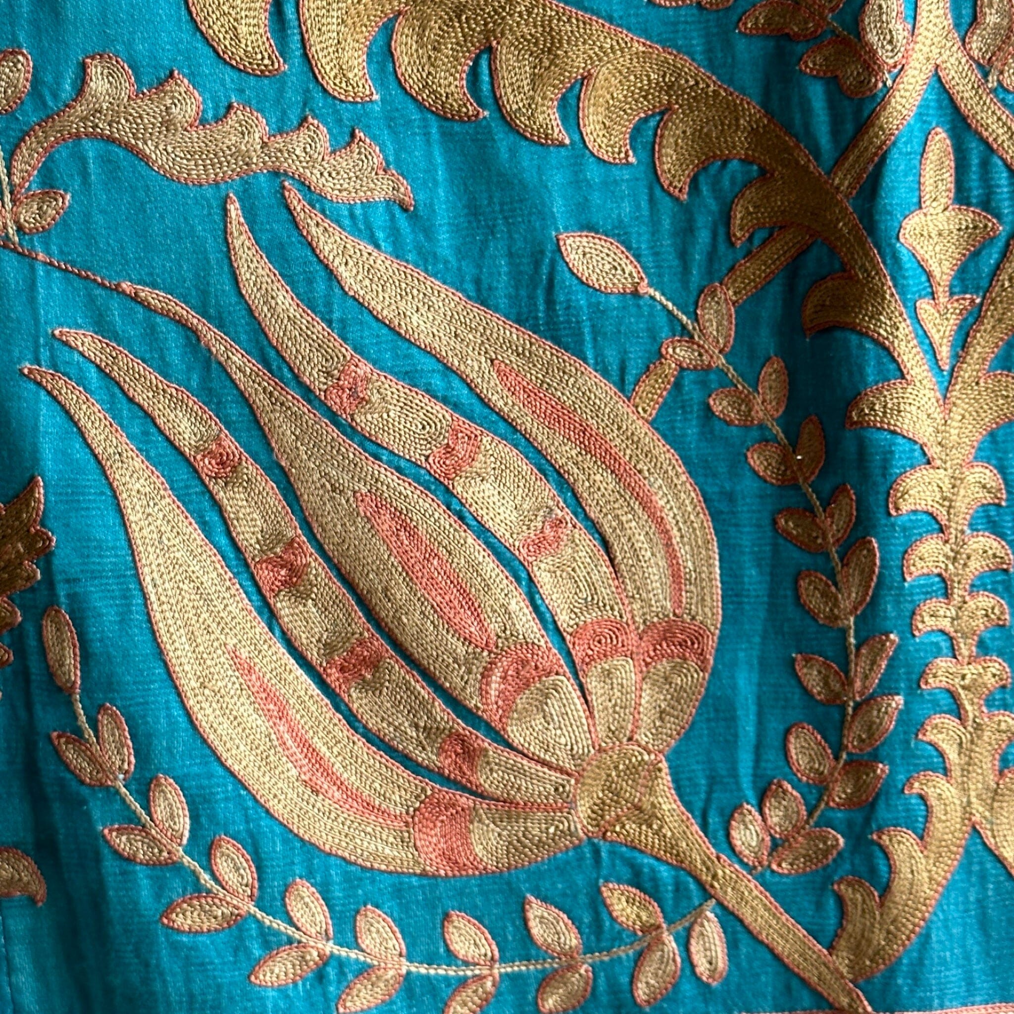 Hand Stitched Suzani (CSSU062223 | 98 x 59") Suzani Aziz Suzani