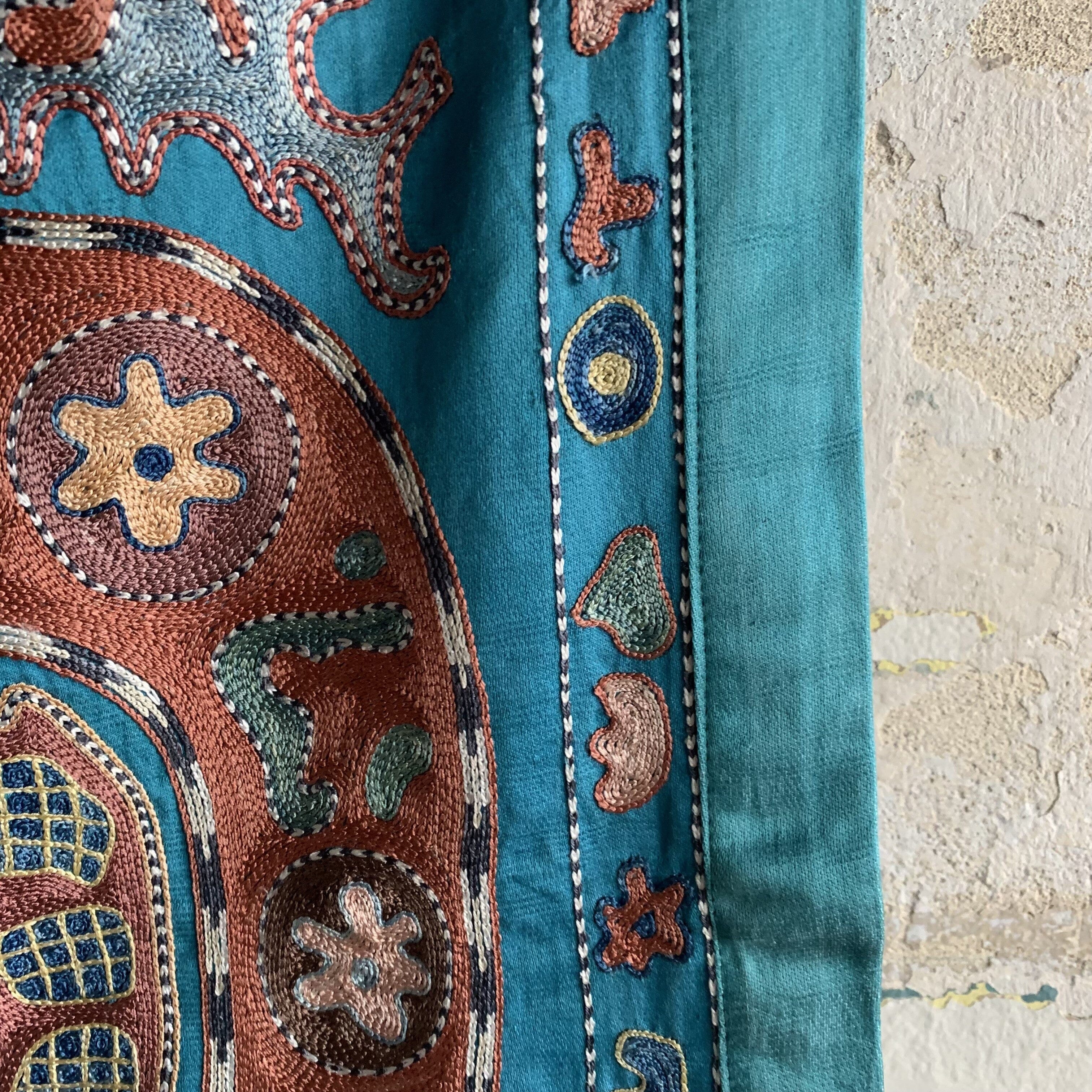 Hand Stitched Suzani (CSSU062823 | 60 x 42") Suzani Aziz Suzani