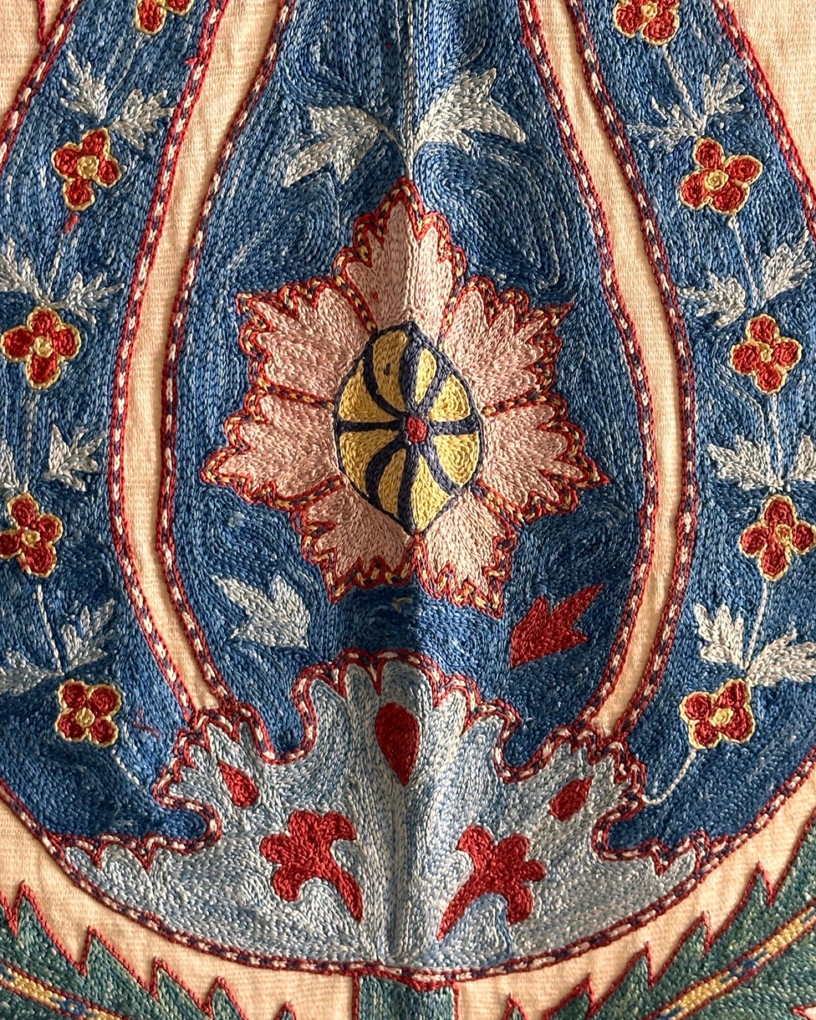 Hand Stitched Suzani (CSSU070323 | 62 x 41") Suzani Aziz Suzani