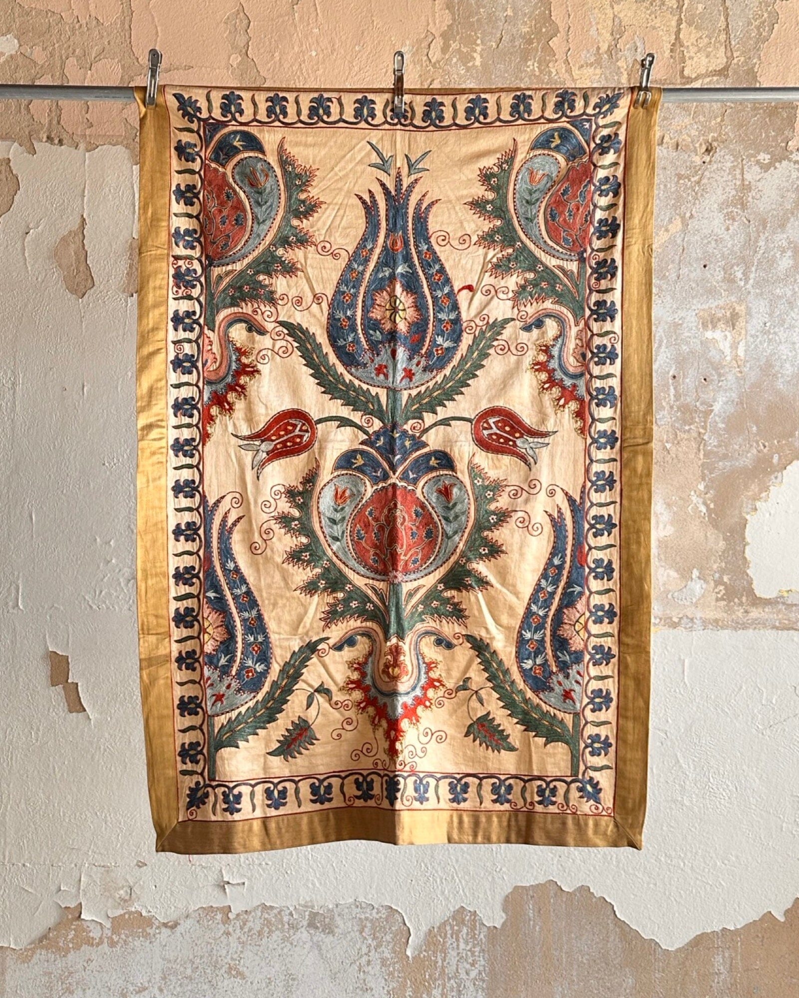Hand Stitched Suzani (CSSU070323 | 62 x 41") Suzani Aziz Suzani