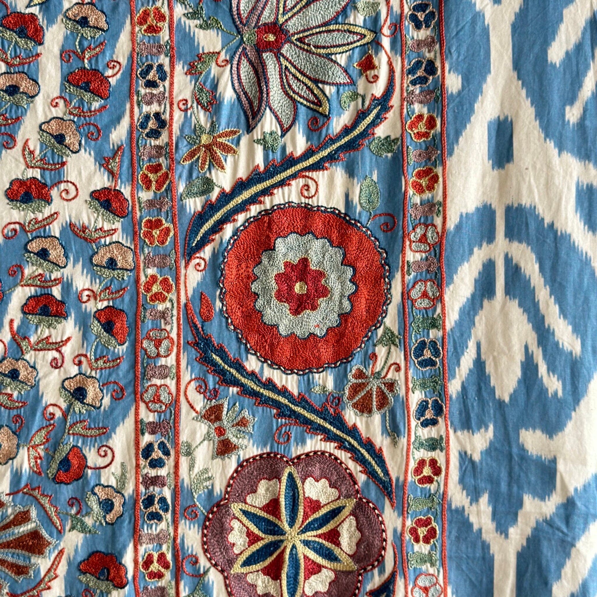 Hand Stitched Suzani (CSSU070423 | 88 x 69") Suzani Aziz Suzani