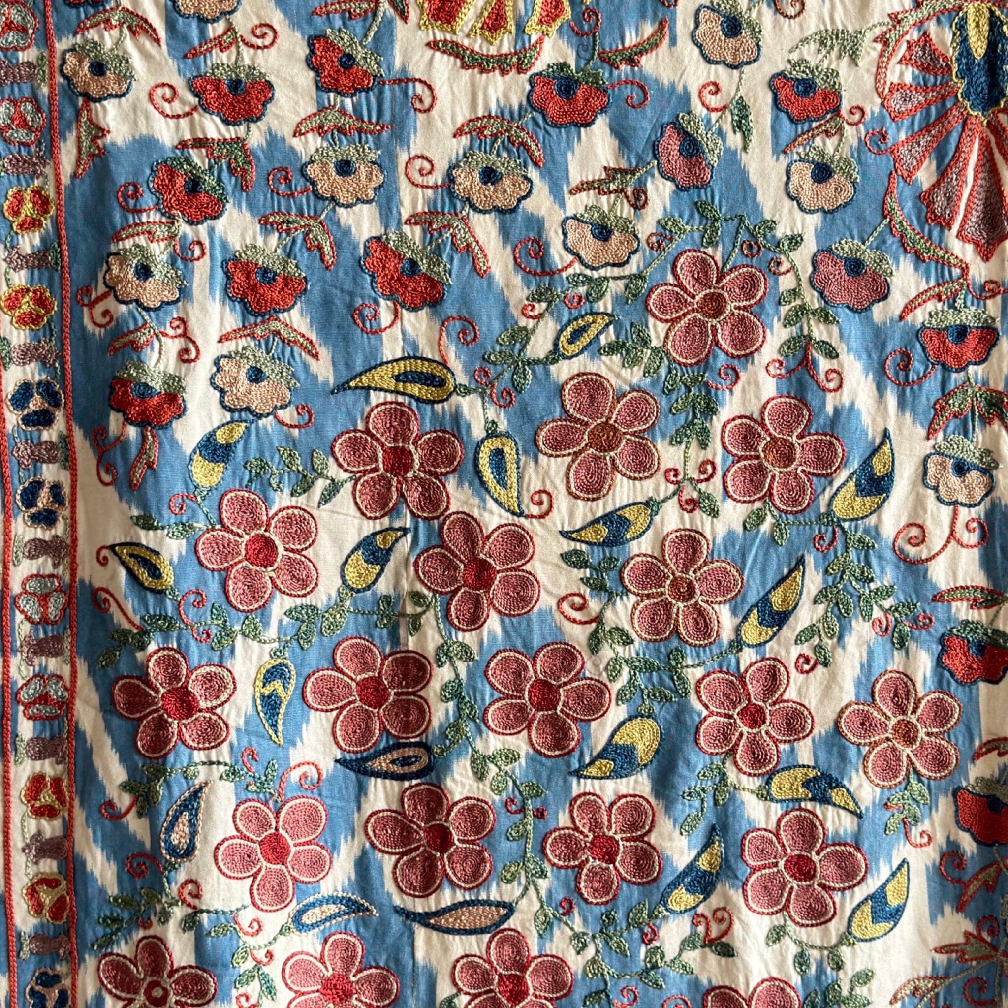 Hand Stitched Suzani (CSSU070423 | 88 x 69") Suzani Aziz Suzani