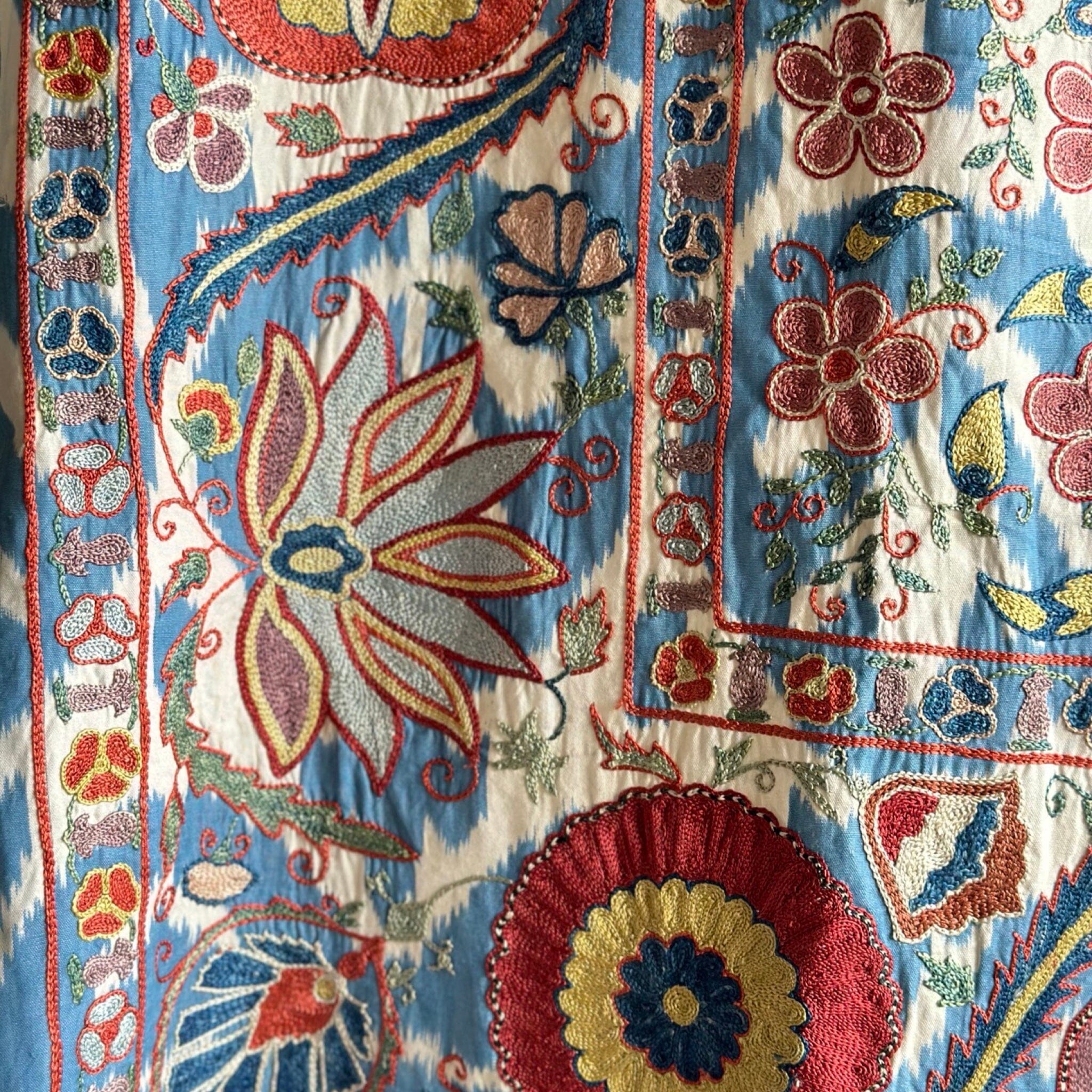 Hand Stitched Suzani (CSSU070423 | 88 x 69") Suzani Aziz Suzani