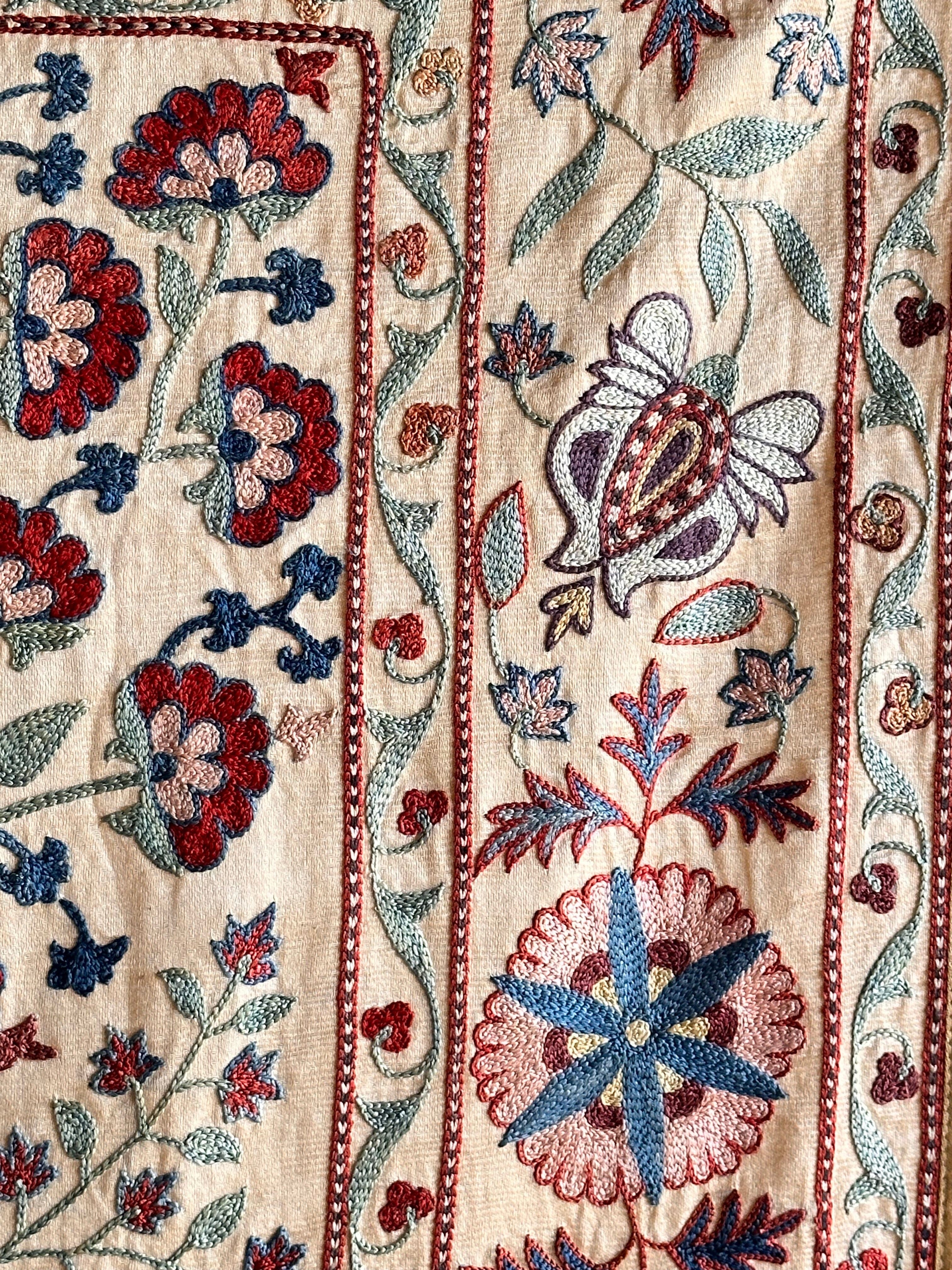 Hand Stitched Suzani (CSSU070723 | 56 x 42") Suzani Aziz Suzani