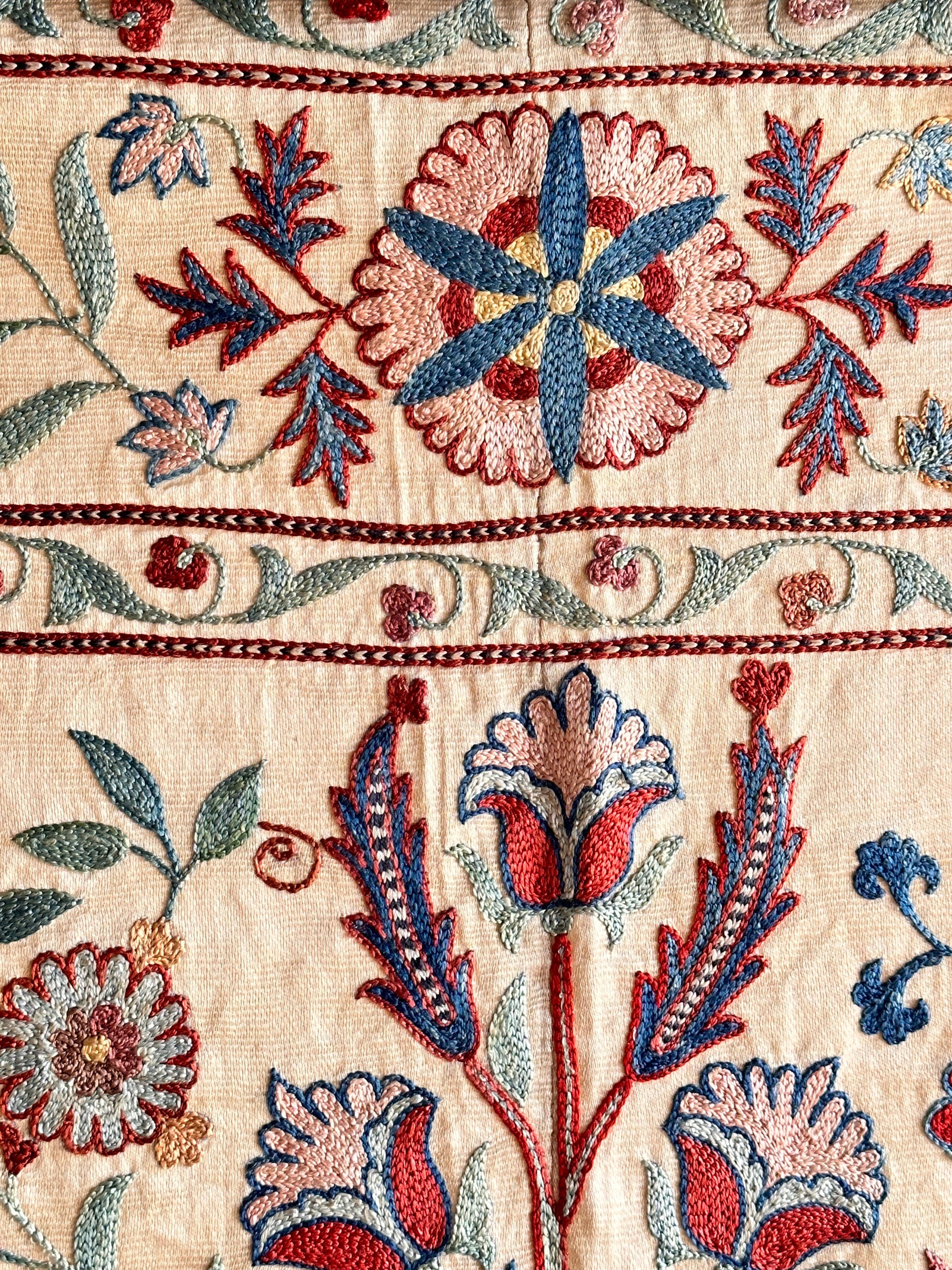 Hand Stitched Suzani (CSSU070723 | 56 x 42") Suzani Aziz Suzani
