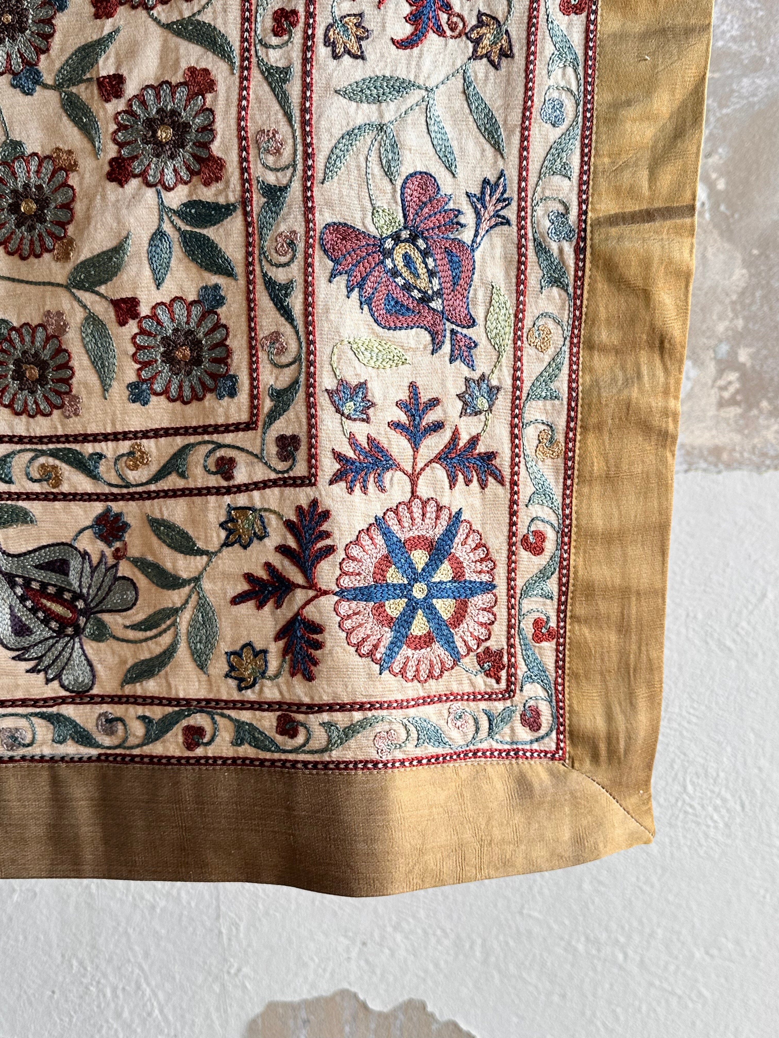 Hand Stitched Suzani (CSSU070723 | 56 x 42") Suzani Aziz Suzani