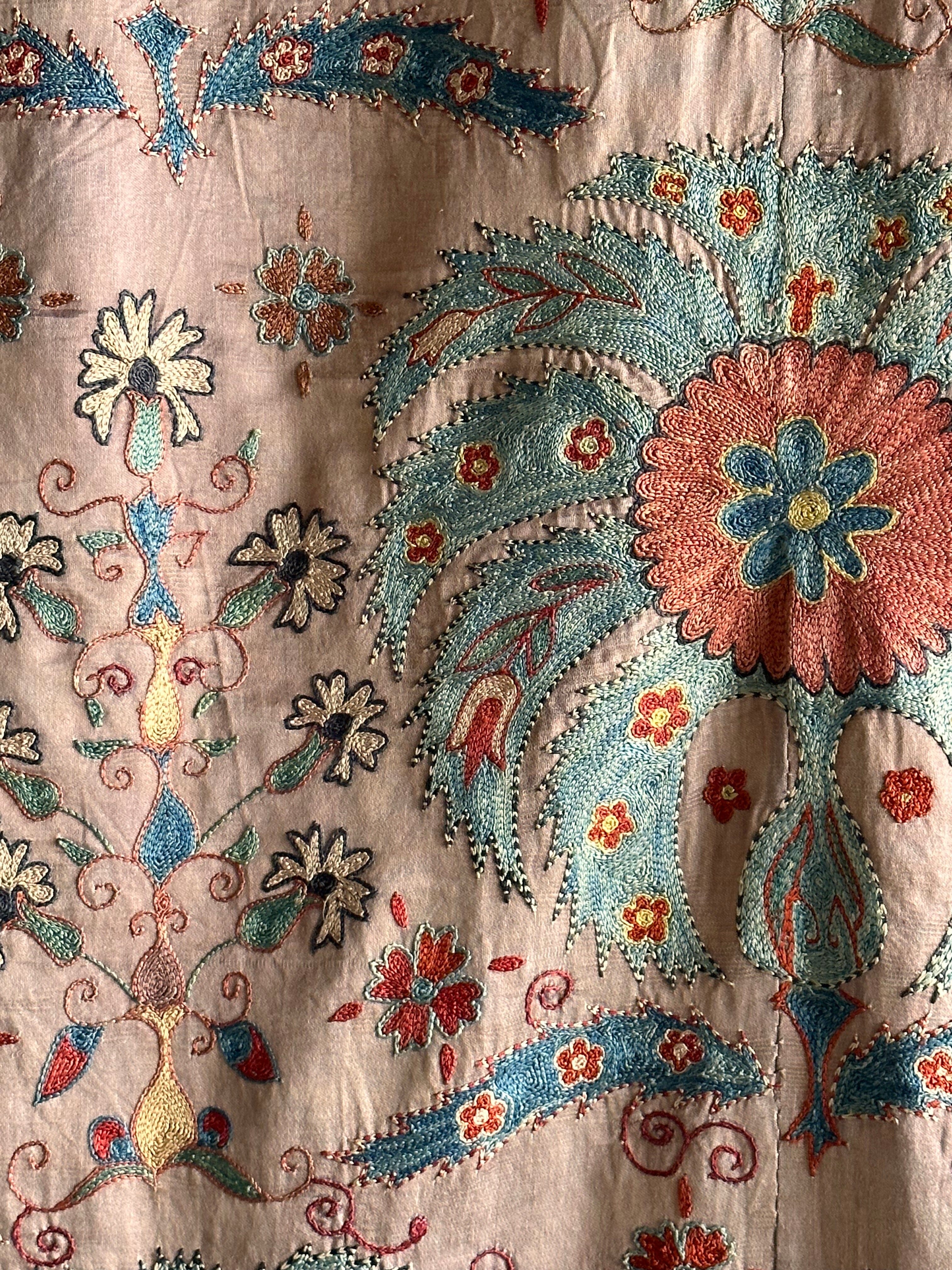 Hand Stitched Suzani (CSSU071023 | 122 x 102") Suzani Aziz Suzani