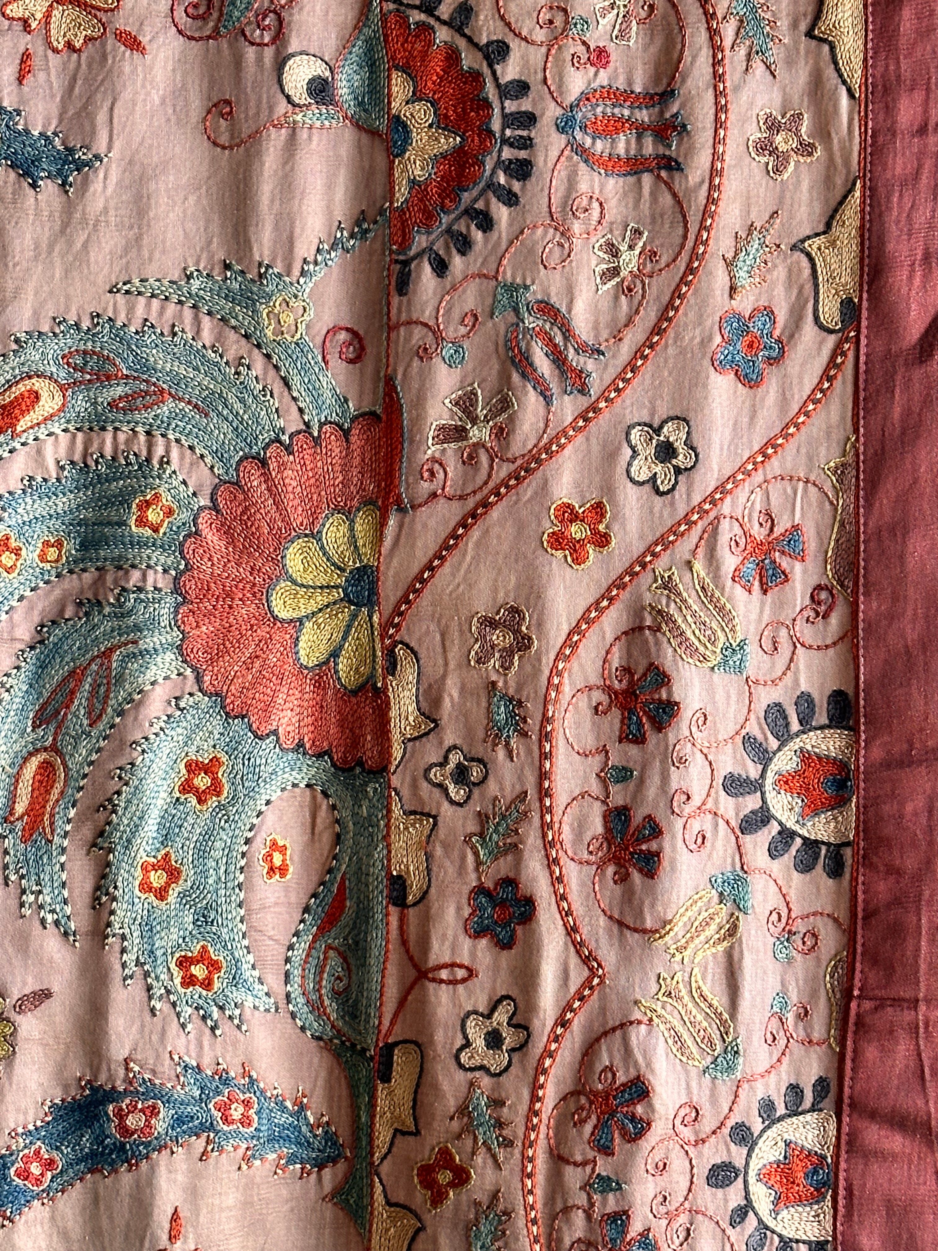 Hand Stitched Suzani (CSSU071023 | 122 x 102") Suzani Aziz Suzani