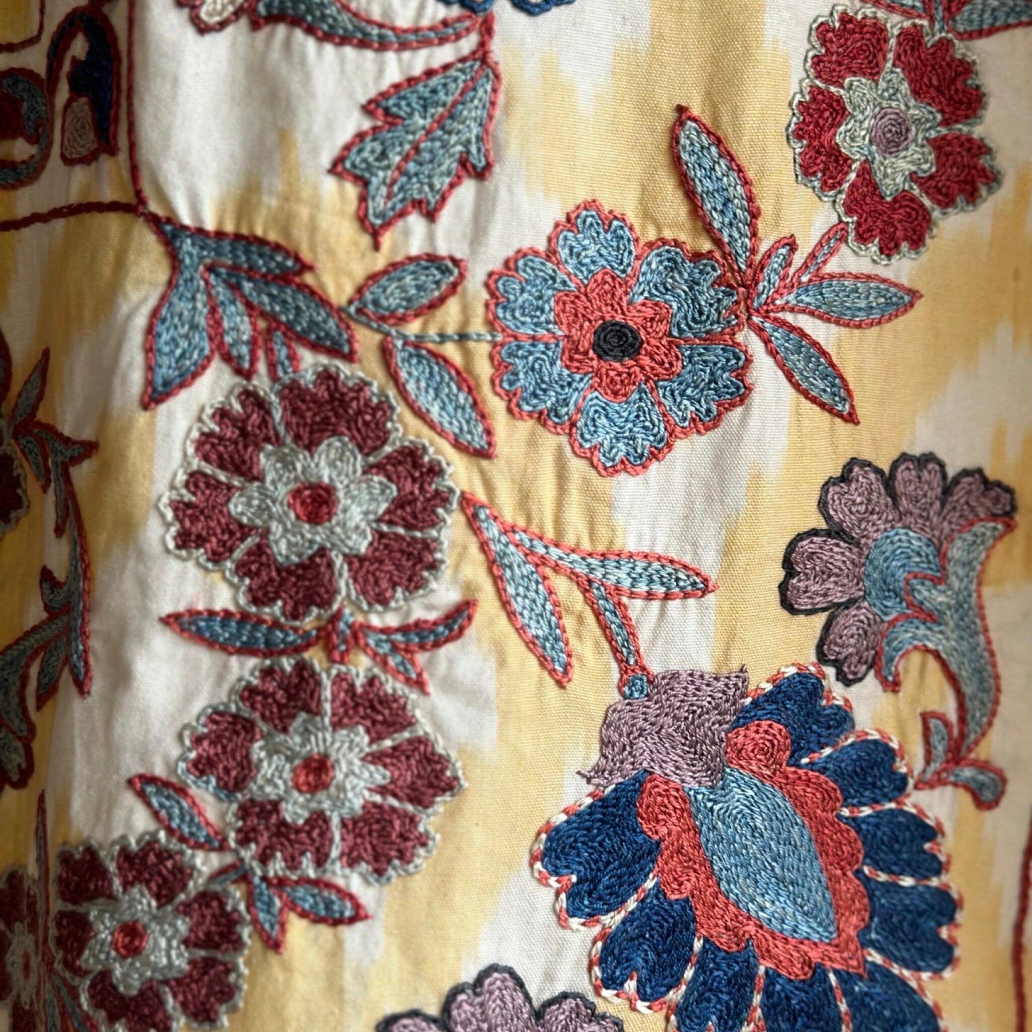 Hand Stitched Suzani (CSSU071323 | 88 x 70") Suzani Aziz Suzani