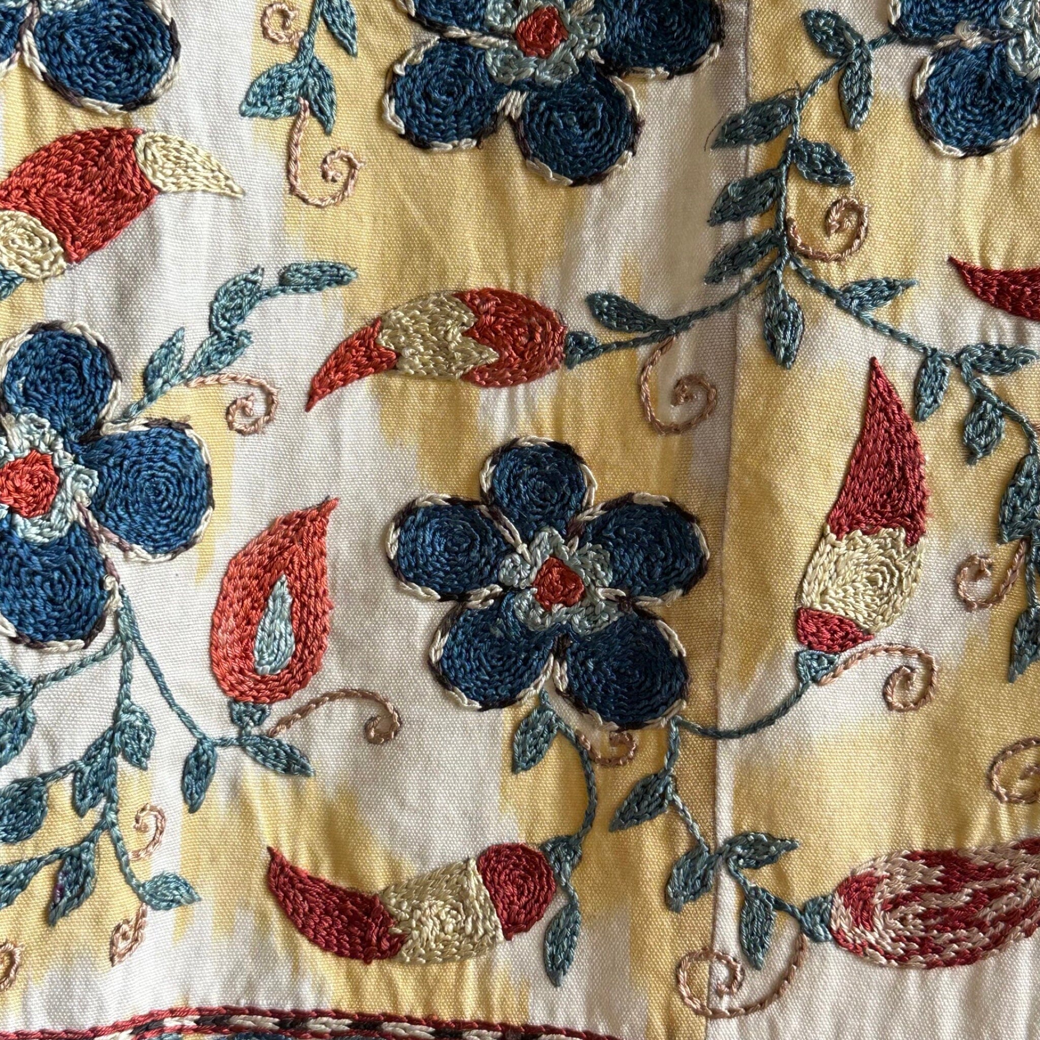 Hand Stitched Suzani (CSSU071423 | 96 x 68") Suzani Aziz Suzani