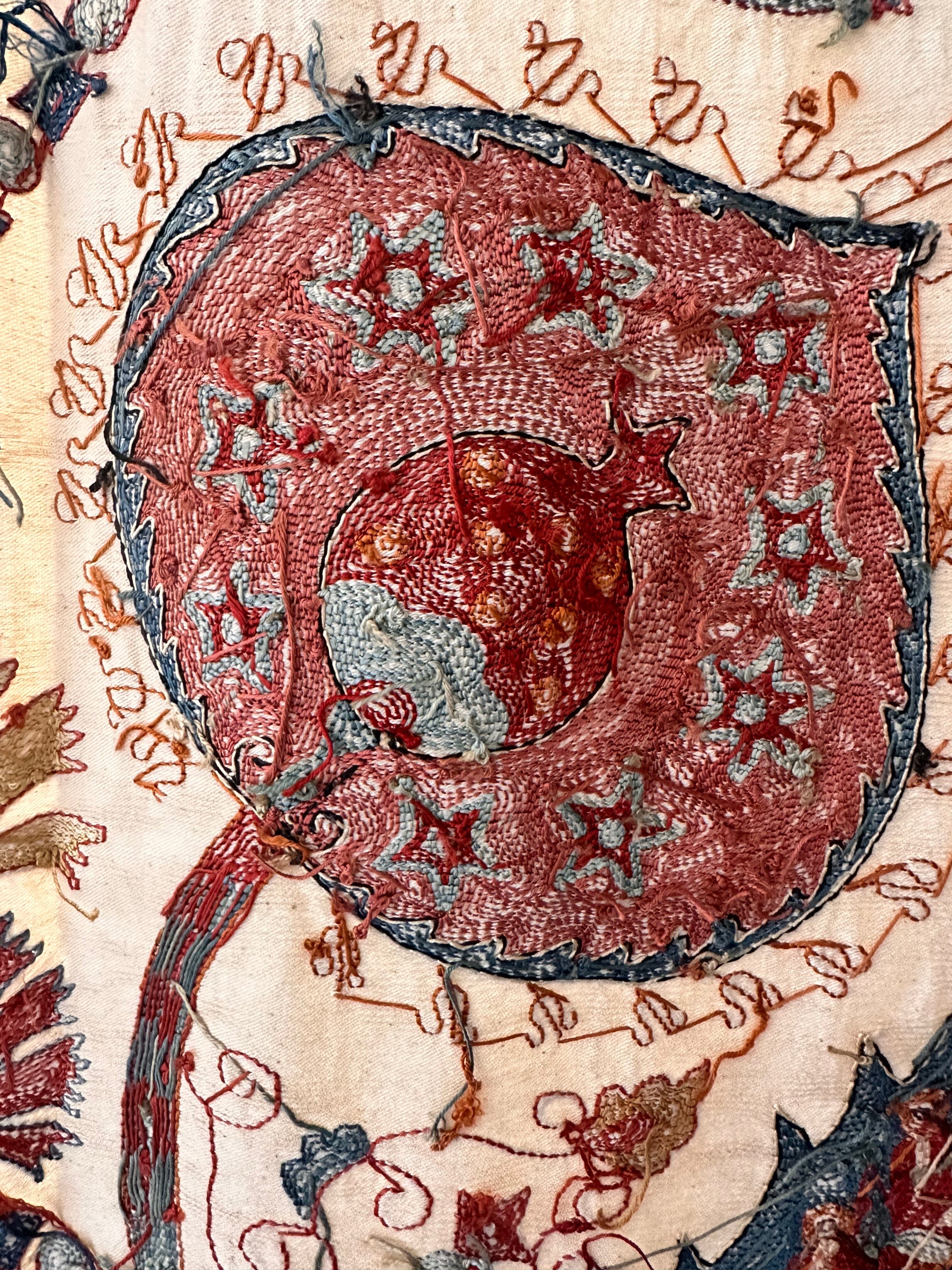 Hand Stitched Suzani (CSSU071723 | 120 x 96") Suzani Aziz Suzani