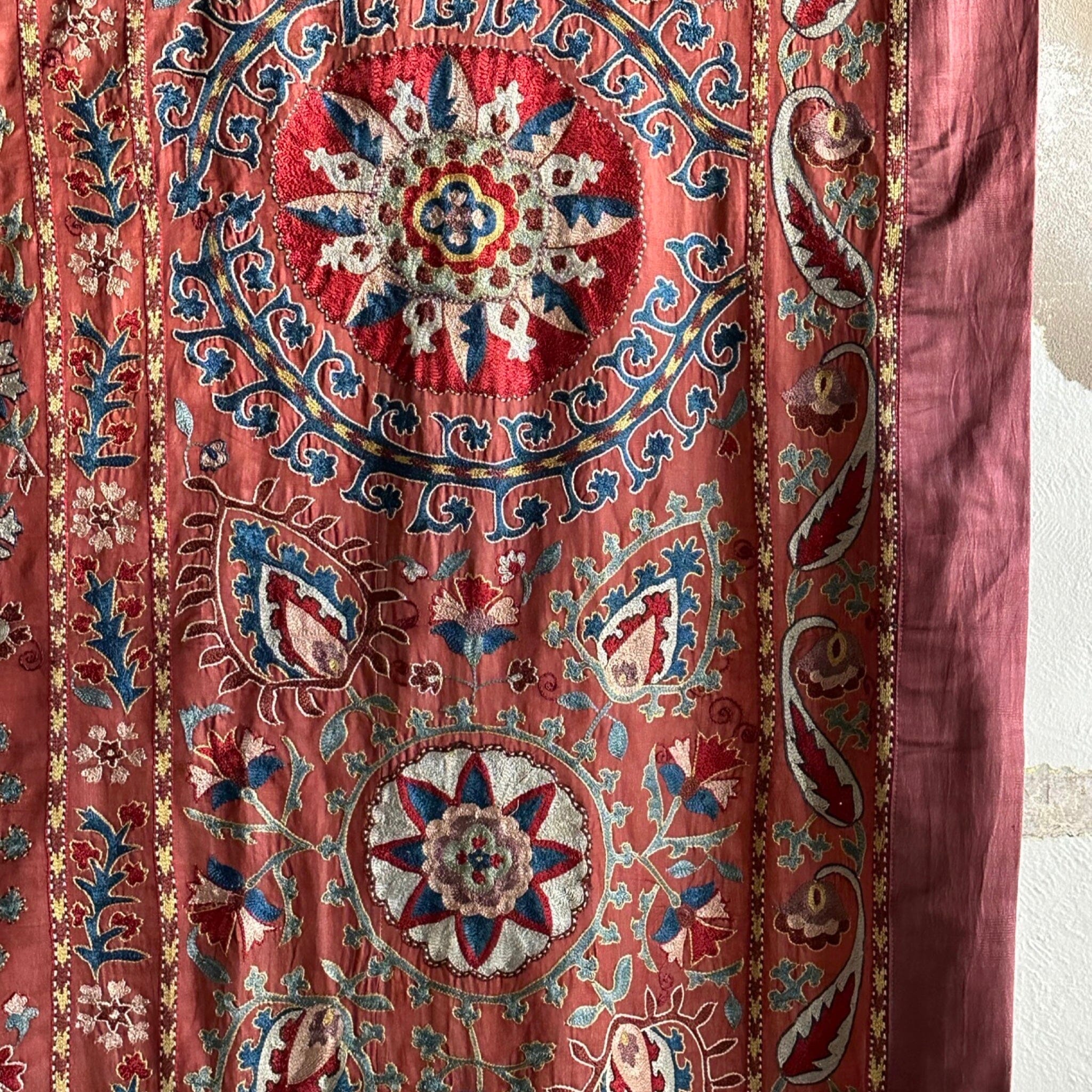 Hand Stitched Suzani (CSSU072423 | 120 x 102") Suzani Aziz Suzani