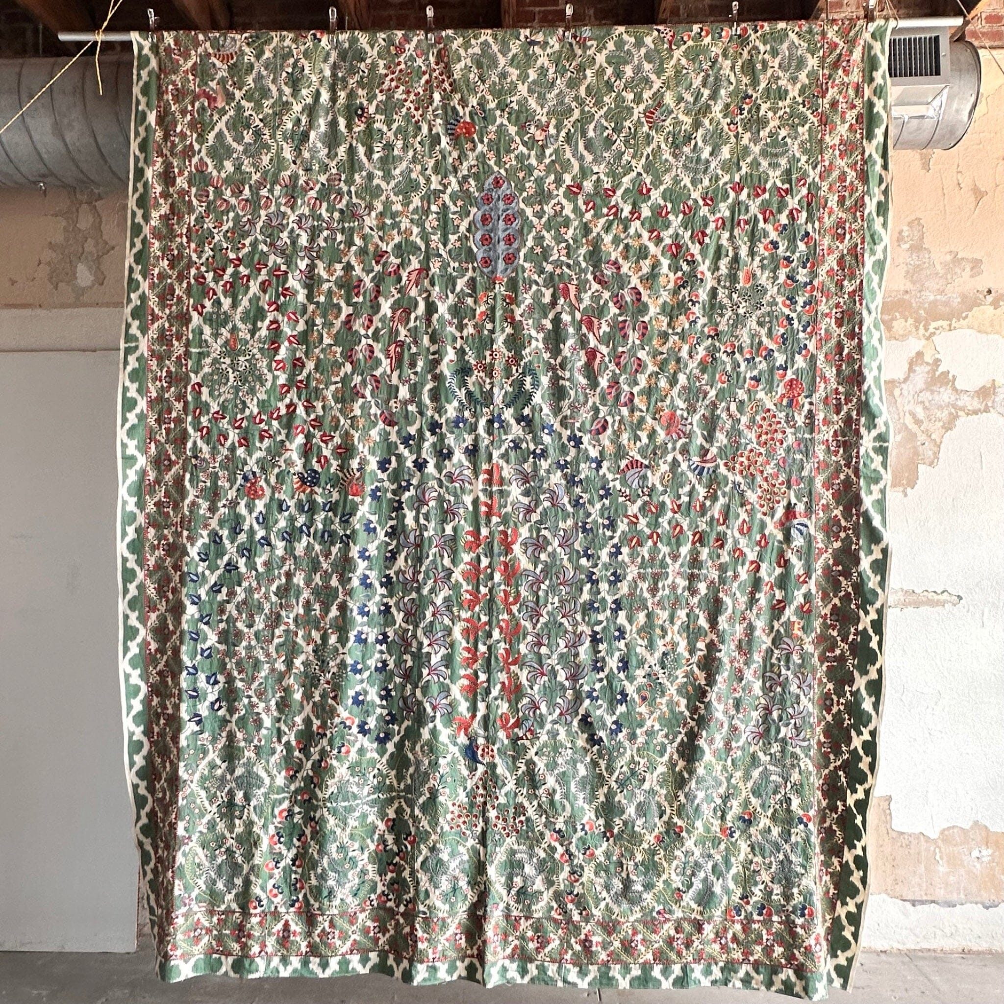 Hand Stitched Suzani (CSSU072623 | 124 x 98") Suzani Aziz Suzani