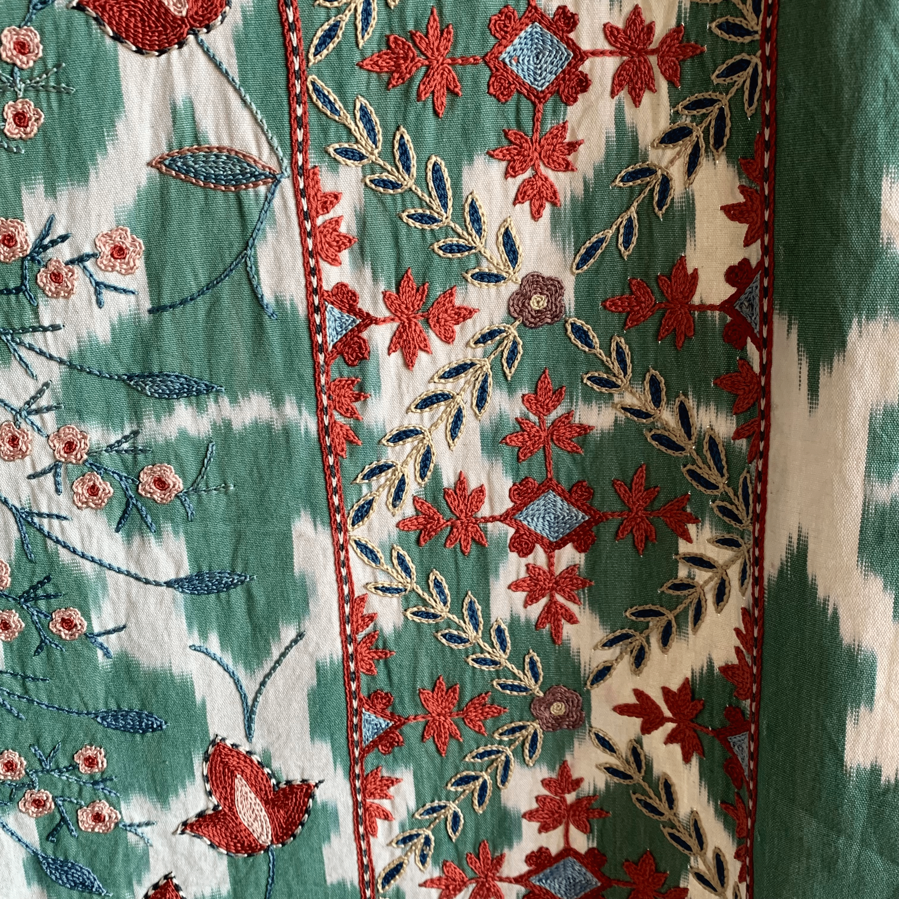 Hand Stitched Suzani (CSSU072623 | 124 x 98") Suzani Aziz Suzani