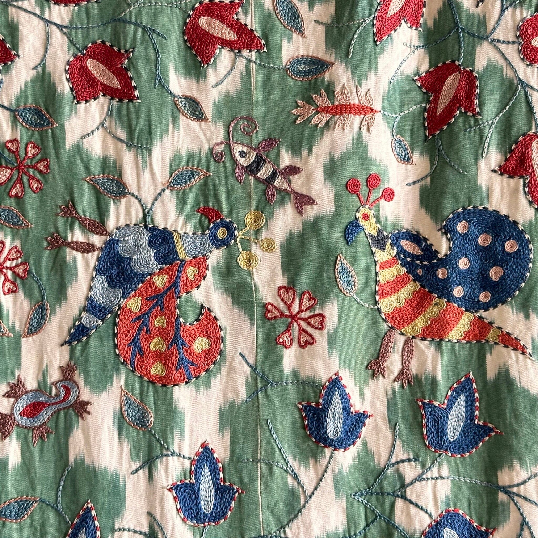 Hand Stitched Suzani (CSSU072623 | 124 x 98") Suzani Aziz Suzani