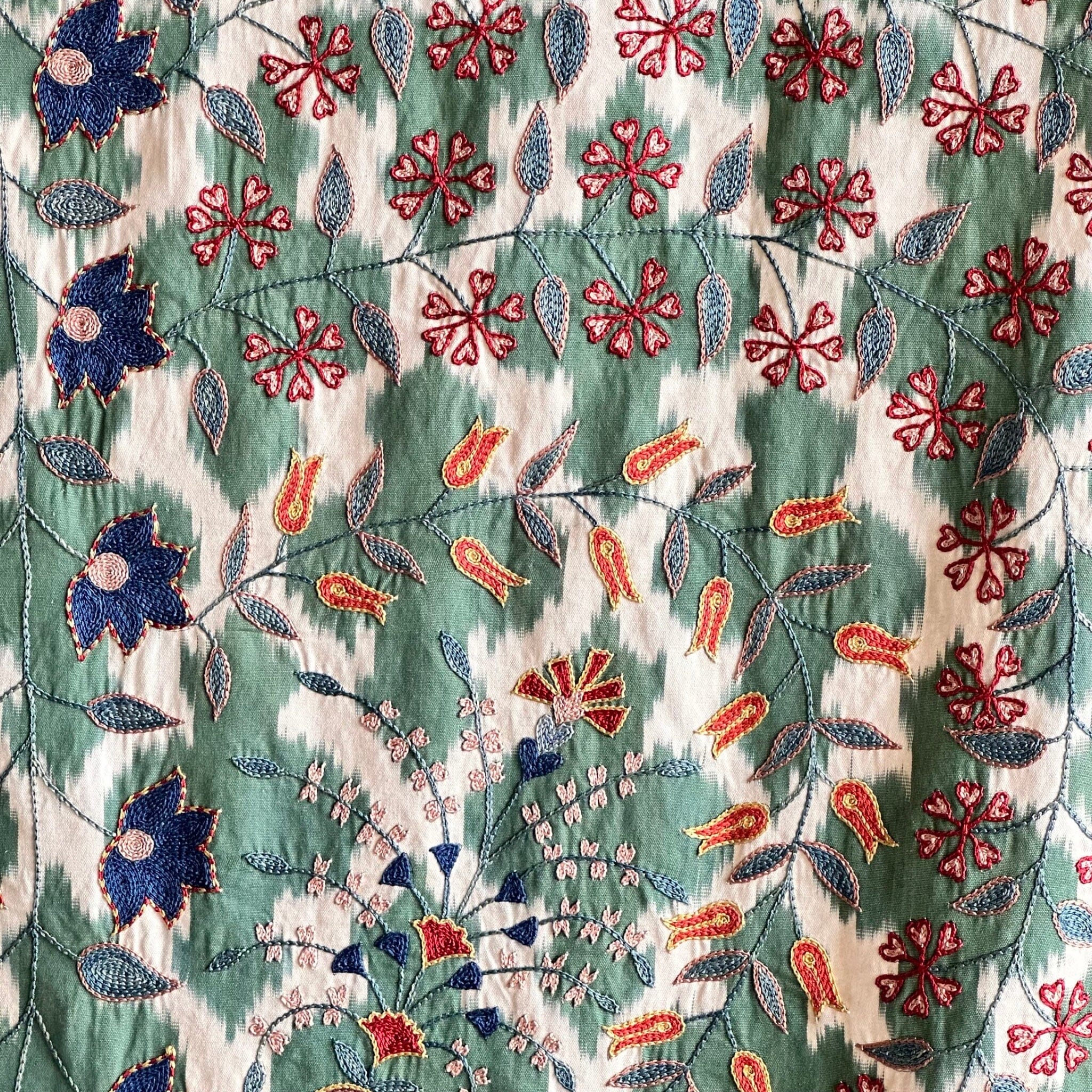 Hand Stitched Suzani (CSSU072623 | 124 x 98") Suzani Aziz Suzani