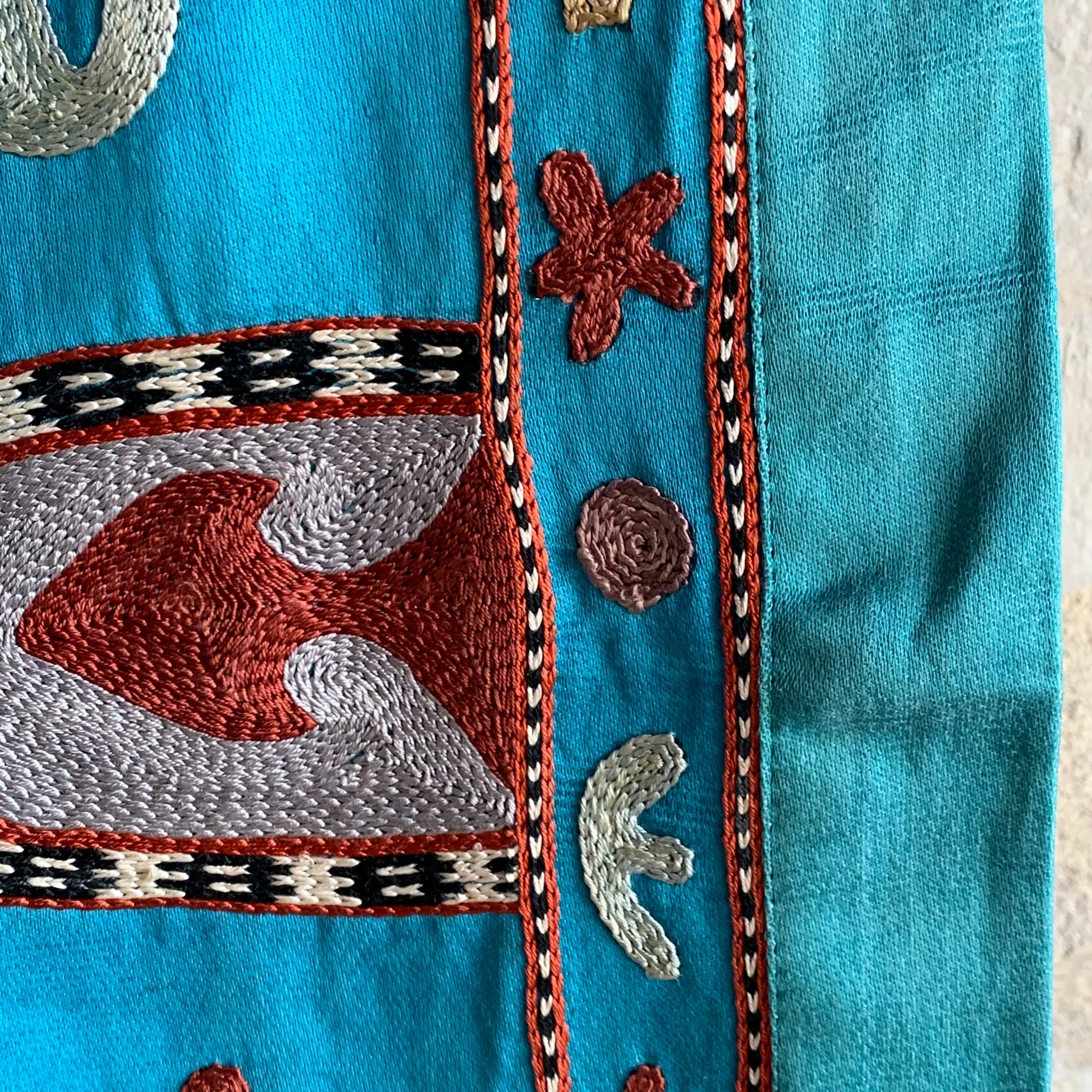 Hand Stitched Suzani (CSSU072923 | 56 x 40") Suzani Aziz Suzani