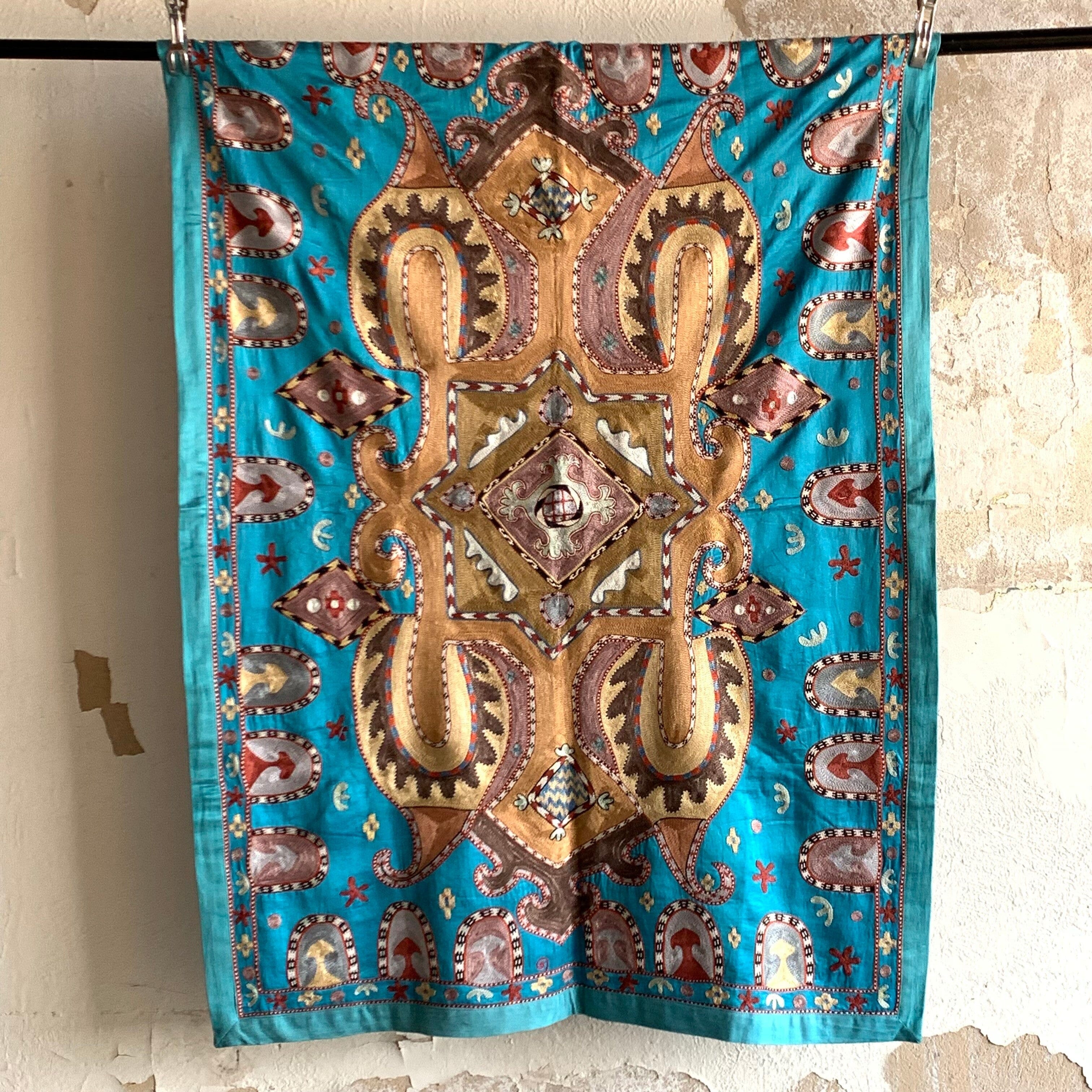 Hand Stitched Suzani (CSSU072923 | 56 x 40") Suzani Aziz Suzani