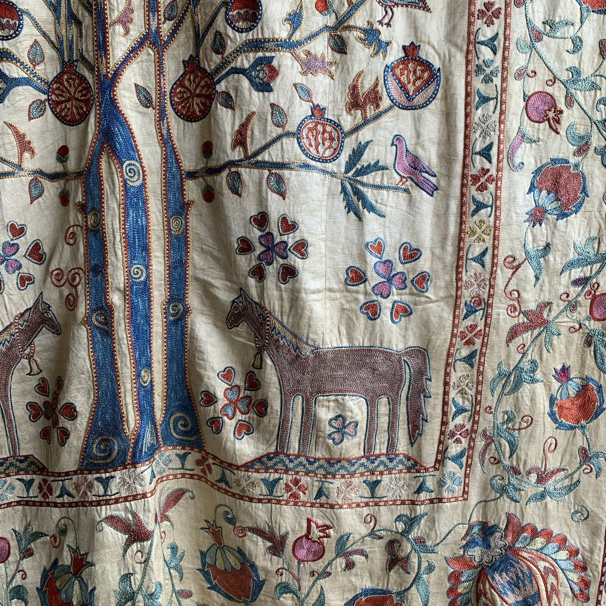 Hand Stitched Suzani (CSSU200321 | 63 x 104") Suzani Aziz Suzani