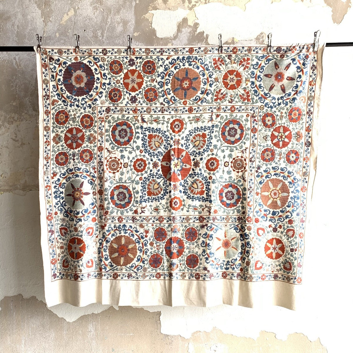 Hand Stitched Suzani (CSSU200521 | 63 x 67") Suzani Aziz Suzani
