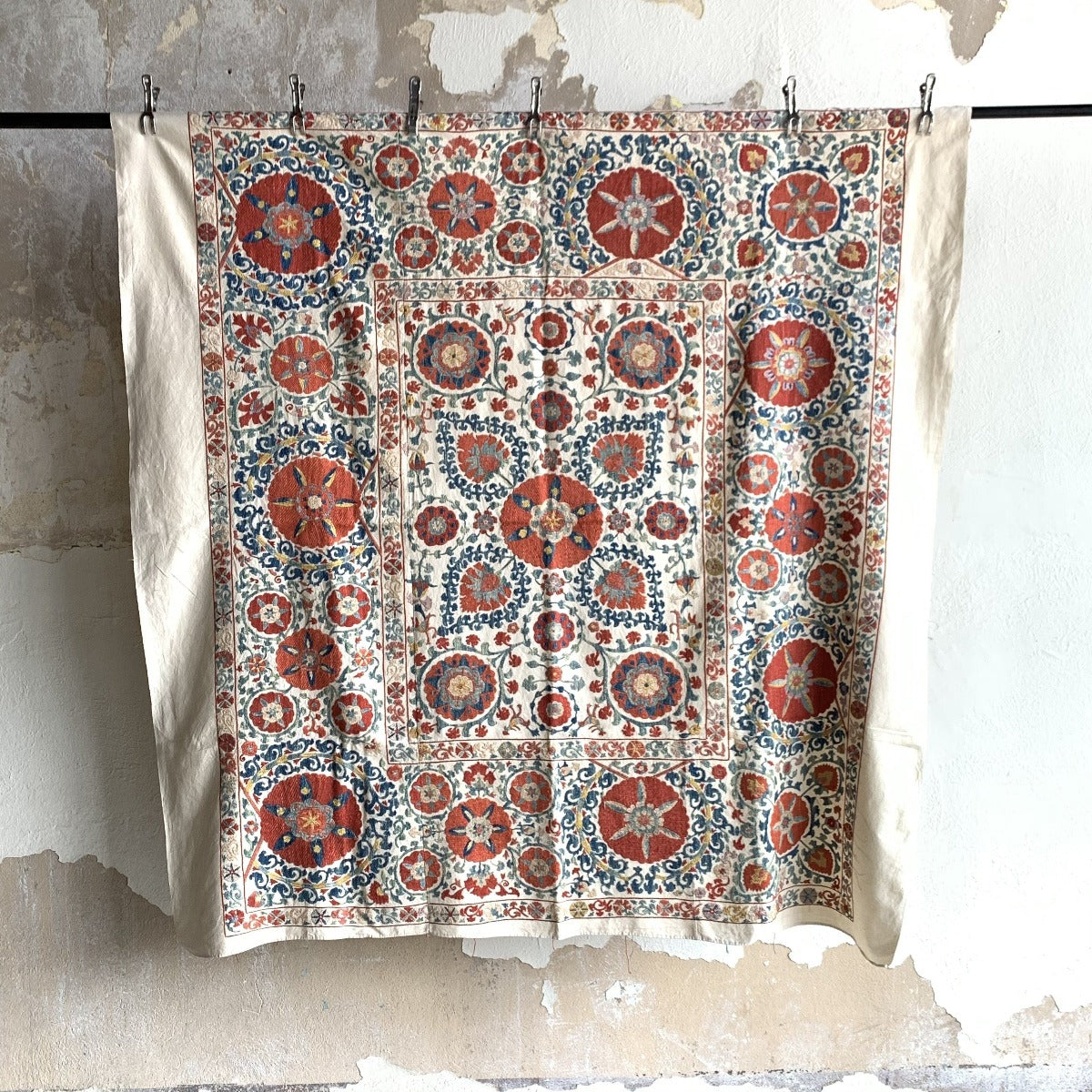 Hand Stitched Suzani (CSSU200621 | 63 x 64") Suzani Aziz Suzani