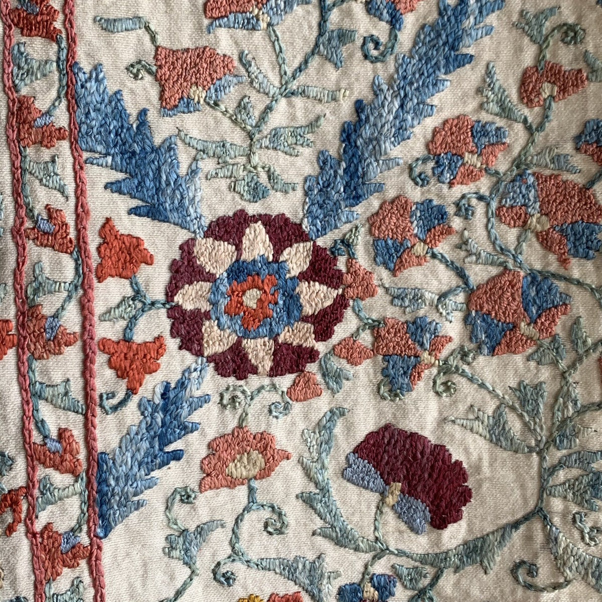 Hand Stitched Suzani (CSSU201021 | 34 x 41") Suzani Aziz Suzani