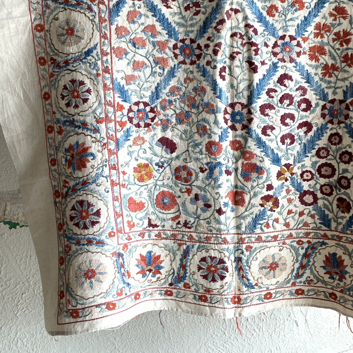 Hand Stitched Suzani (CSSU201021 | 34 x 41") Suzani Aziz Suzani