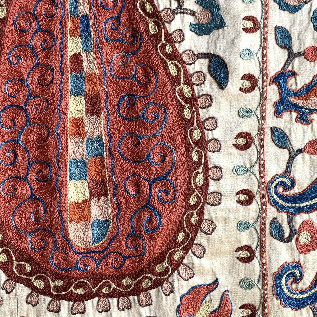 Hand Stitched Suzani (CSSU202021 | 59 x 74") Suzani Aziz Suzani