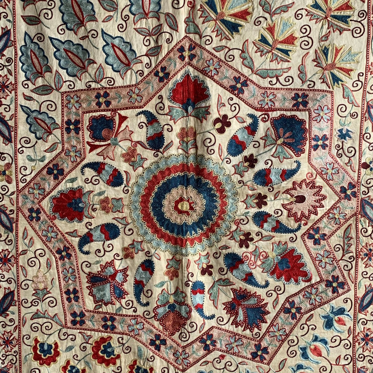 Hand Stitched Suzani (CSSU210921 | 80 x 102") Suzani Aziz Suzani
