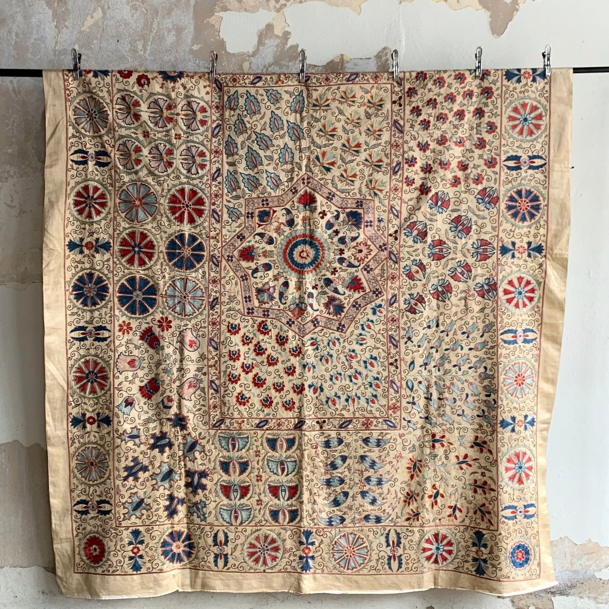 Hand Stitched Suzani (CSSU210921 | 80 x 102") Suzani Aziz Suzani