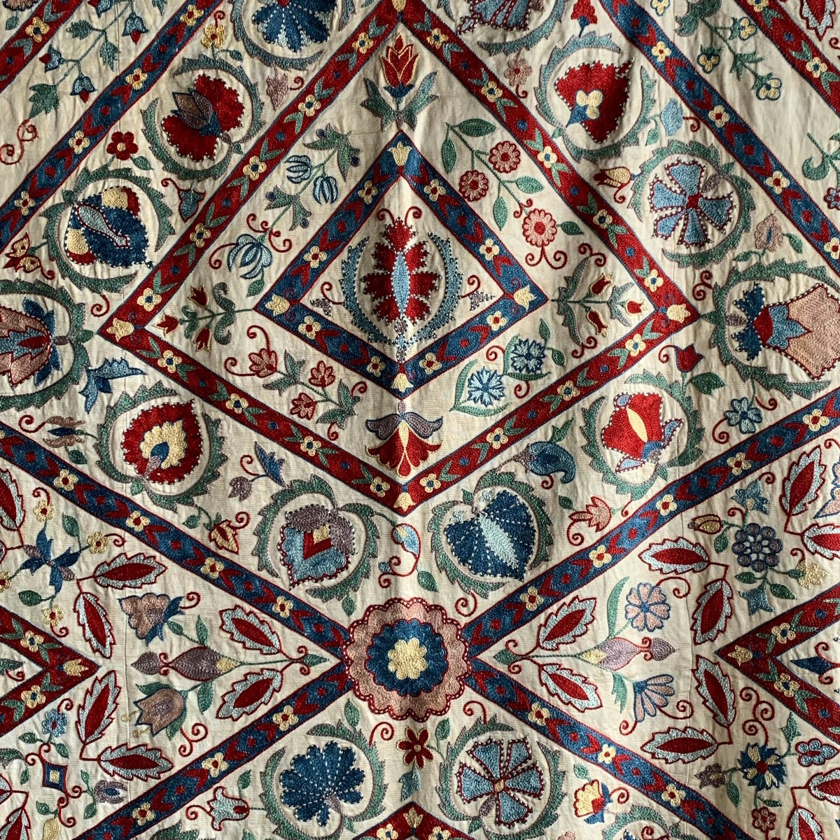 Hand Stitched Suzani (CSSU211621 | 60 x 85") Suzani Aziz Suzani