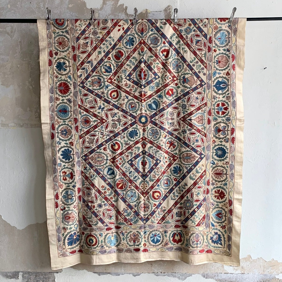 Hand Stitched Suzani (CSSU211621 | 60 x 85") Suzani Aziz Suzani