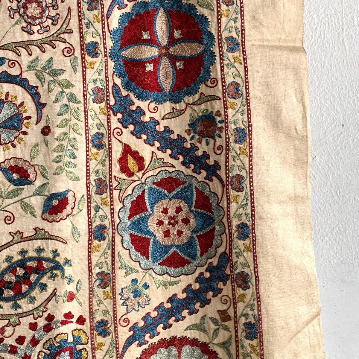 Hand Stitched Suzani (CSSU212521 | 62 x 79") Suzani Aziz Suzani