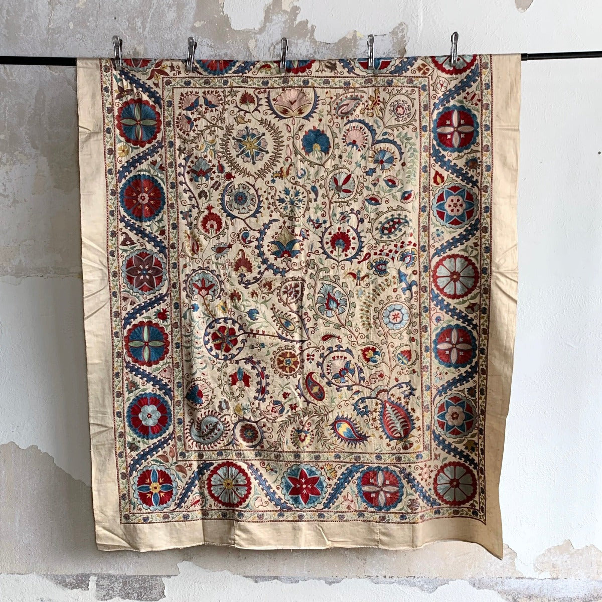 Hand Stitched Suzani (CSSU212521 | 62 x 79") Suzani Aziz Suzani