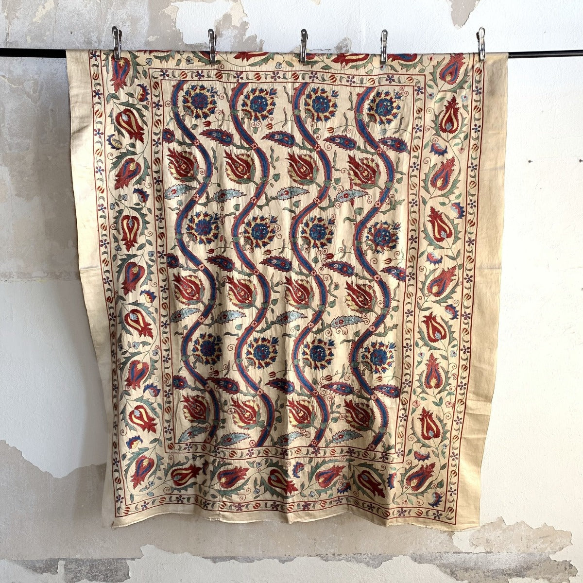 Hand Stitched Suzani (CSSU220322| 62 x 74 1/2") Suzani Aziz Suzani