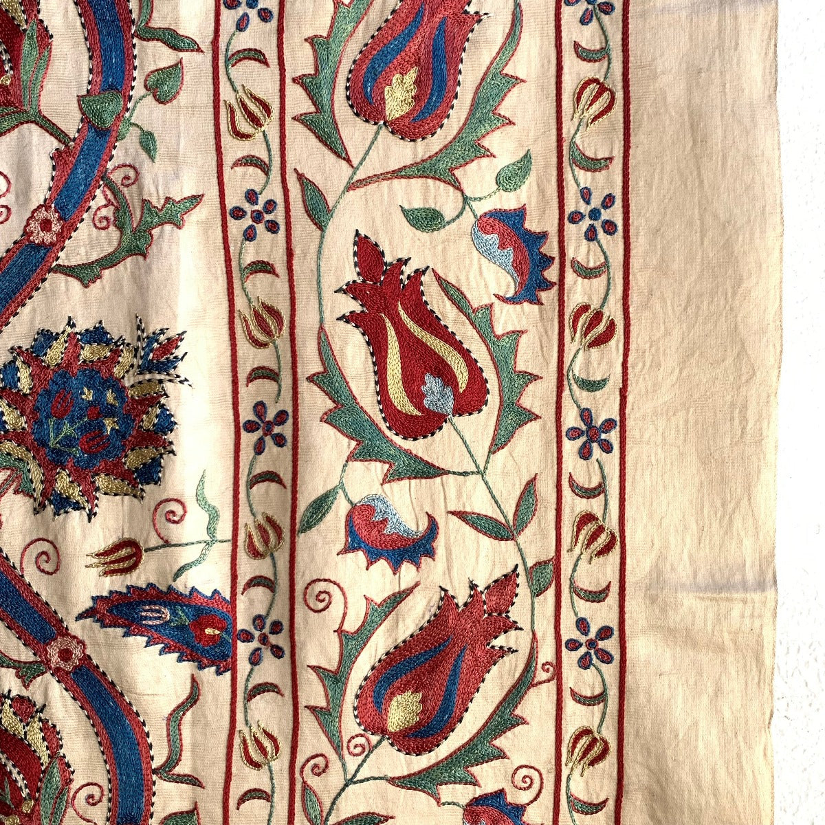 Hand Stitched Suzani (CSSU220322| 62 x 74 1/2") Suzani Aziz Suzani