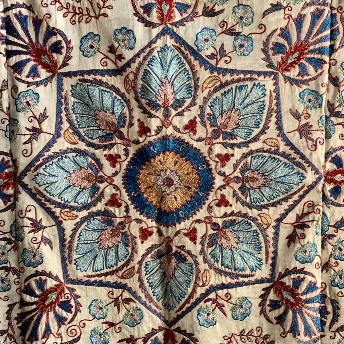 Hand Stitched Suzani (CSSU220422 | 61 1/2 x 93") Suzani Aziz Suzani