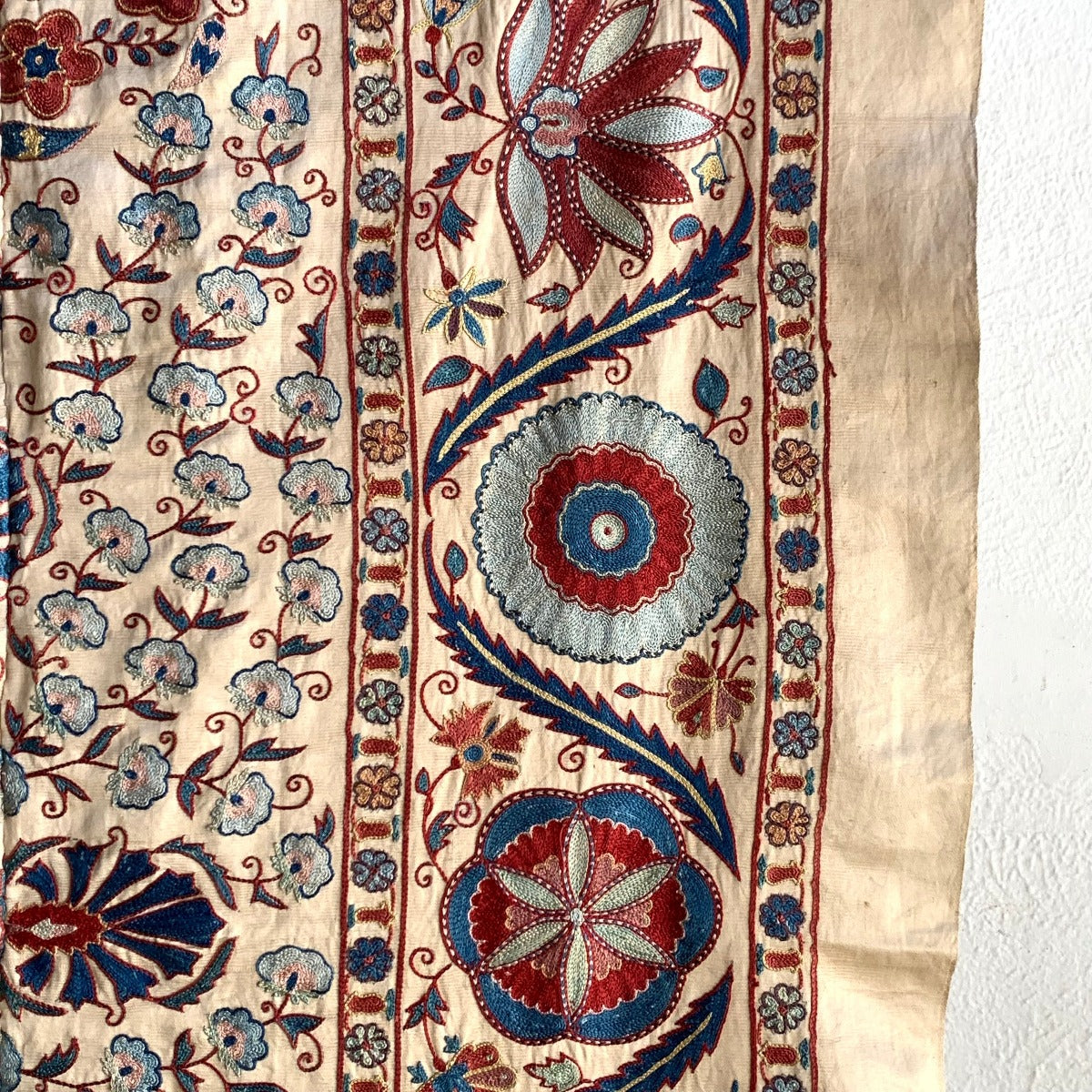 Hand Stitched Suzani (CSSU220422 | 61 1/2 x 93") Suzani Aziz Suzani