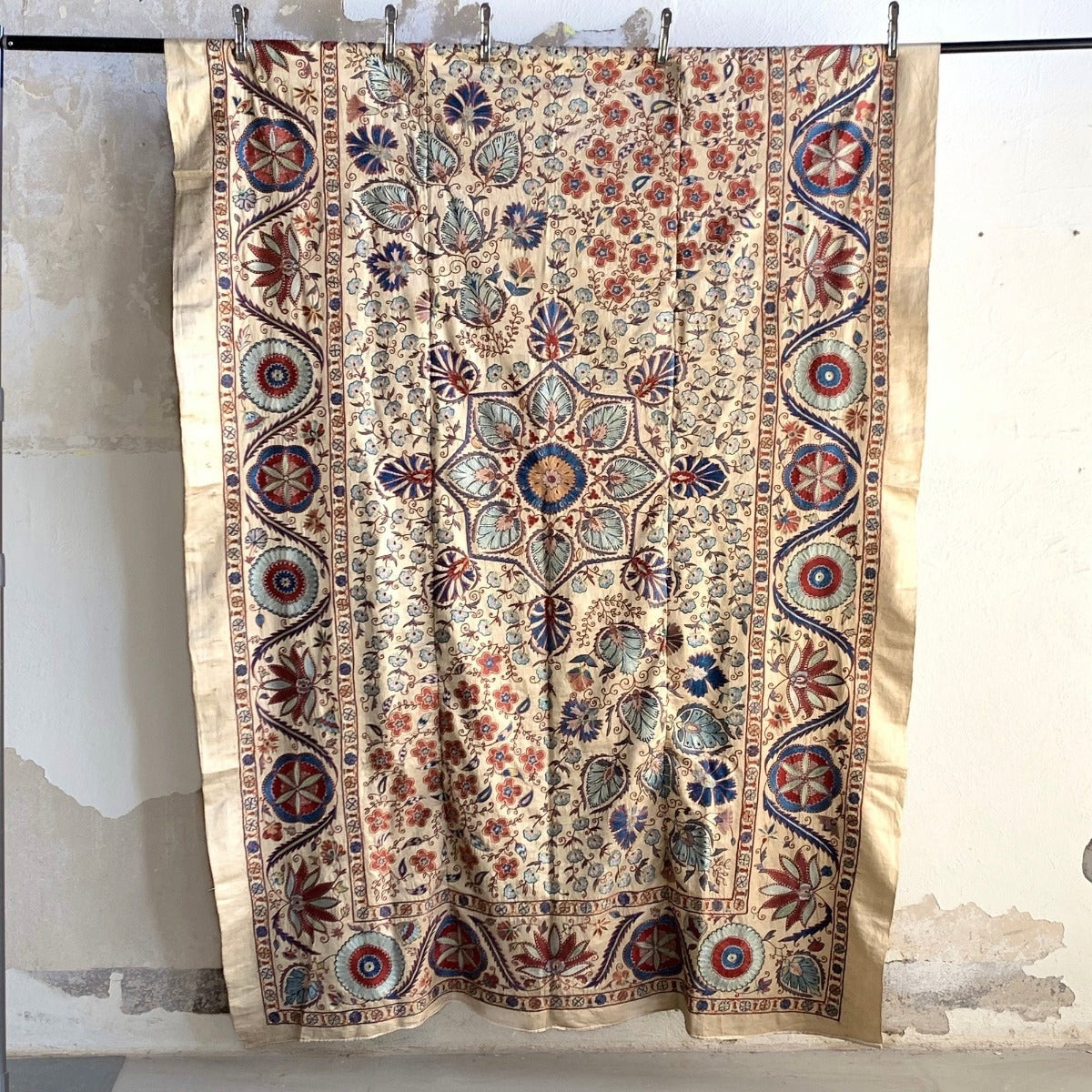 Hand Stitched Suzani (CSSU220422 | 61 1/2 x 93") Suzani Aziz Suzani