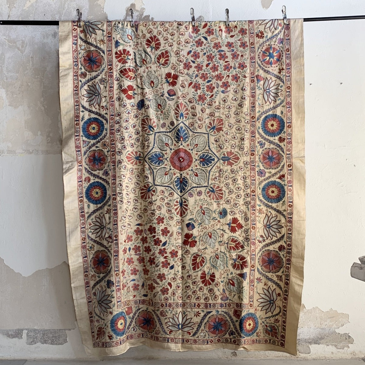 Hand Stitched Suzani (CSSU220522 | 62 x 92 1/2") Suzani Aziz Suzani