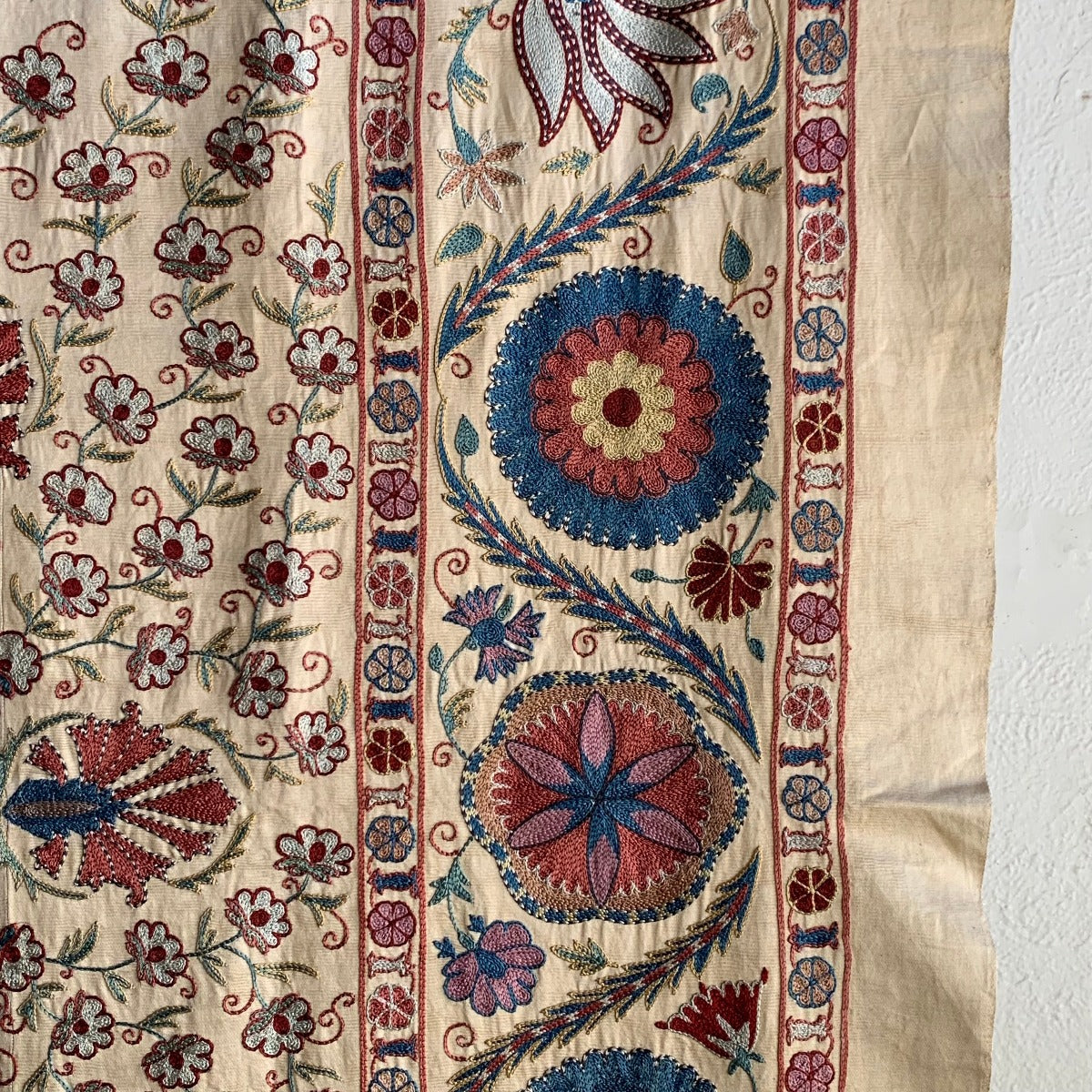 Hand Stitched Suzani (CSSU220522 | 62 x 92 1/2") Suzani Aziz Suzani