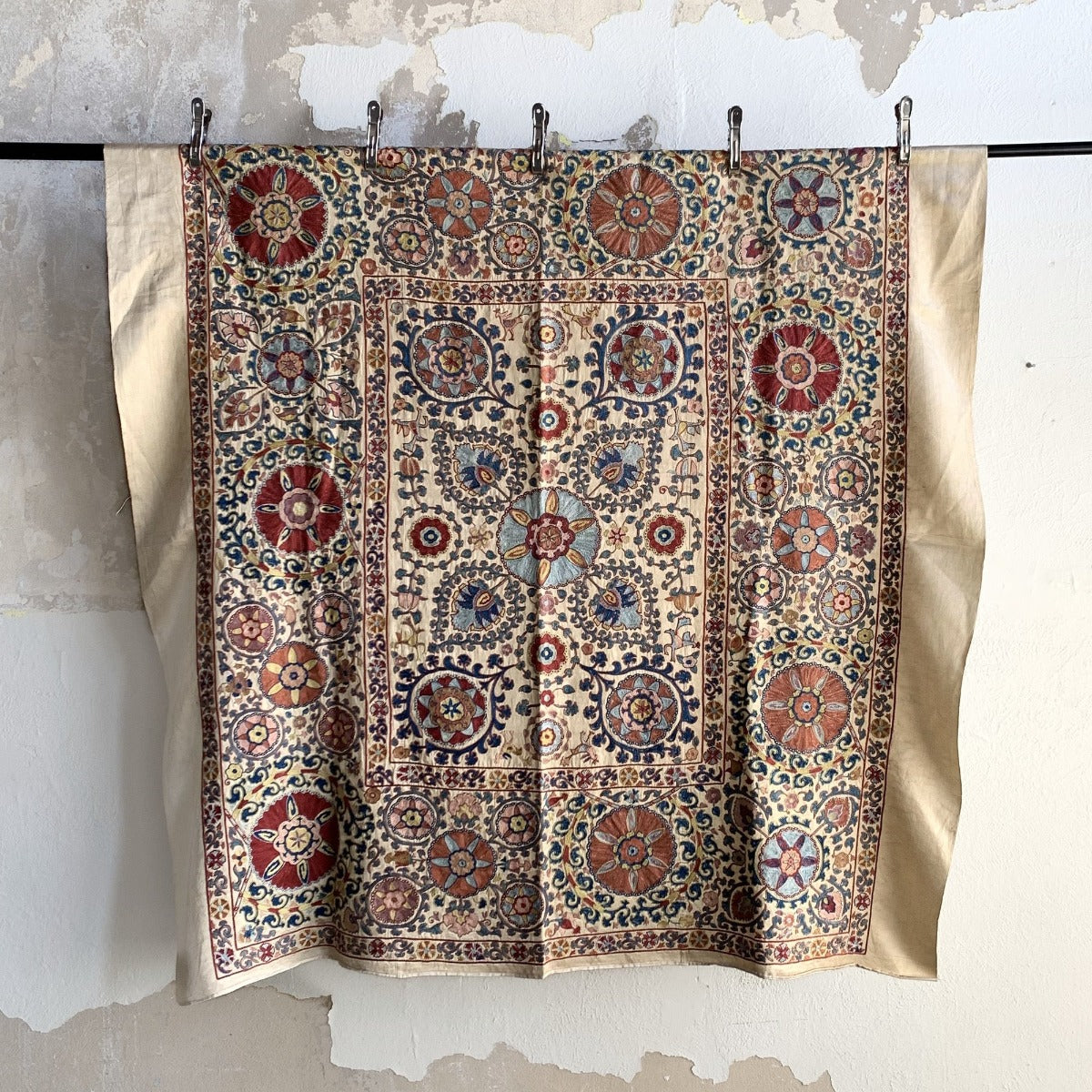 Hand Stitched Suzani (CSSU220622 | 61 x 61") Suzani Aziz Suzani