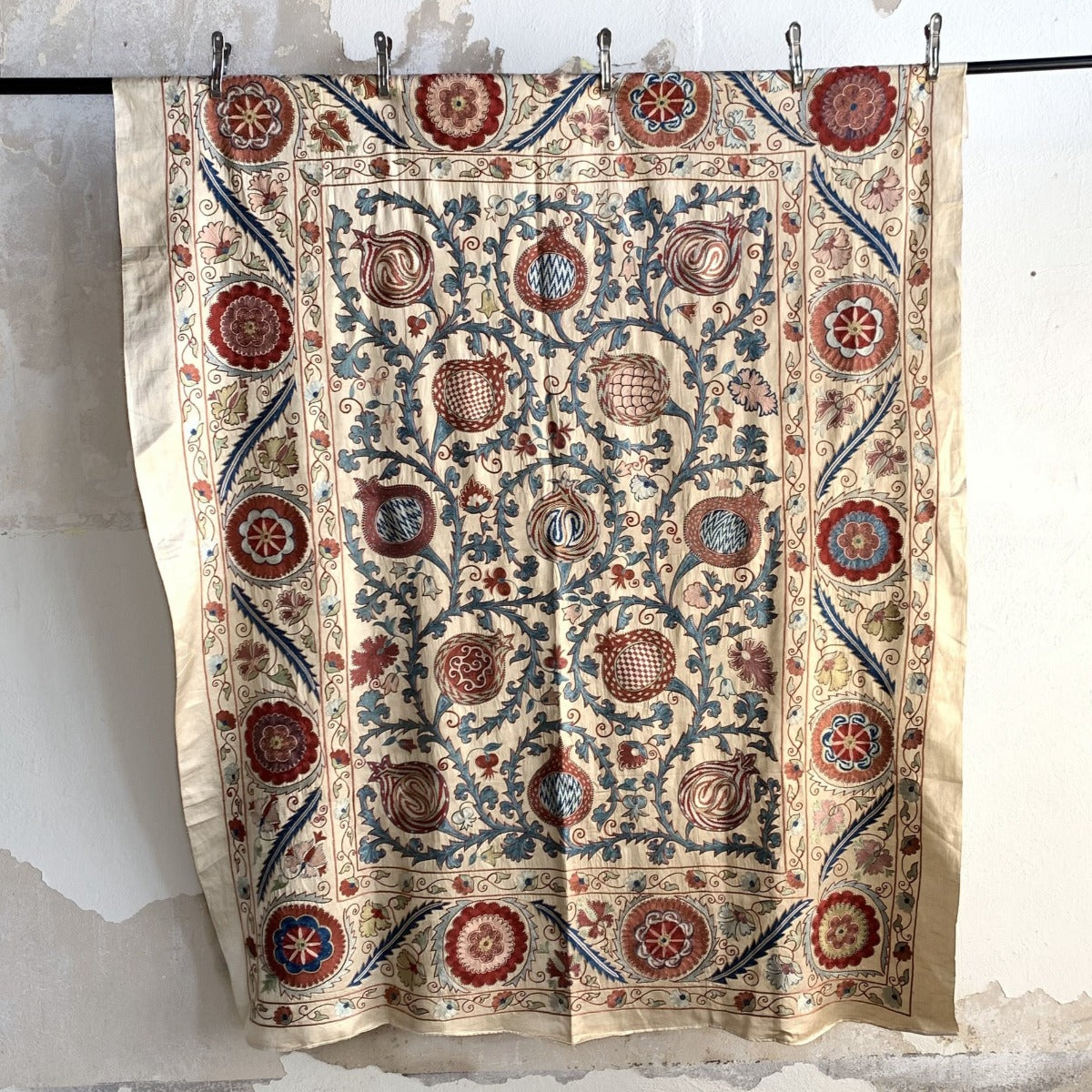 Hand Stitched Suzani (CSSU221322| 62 x 78") Suzani Aziz Suzani